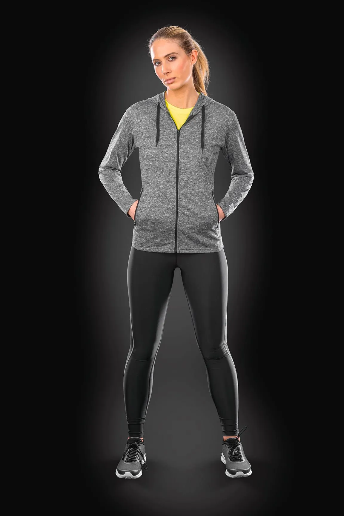 Womens hooded tee-jacket