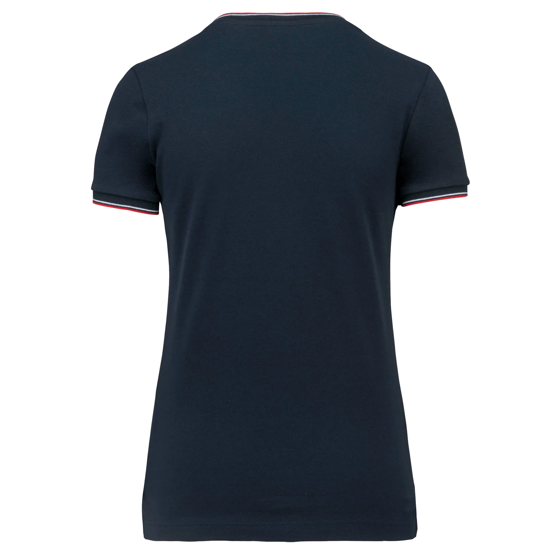 Damen T-Shirt aus Piqué-Trikot mit V-Ausschnitt