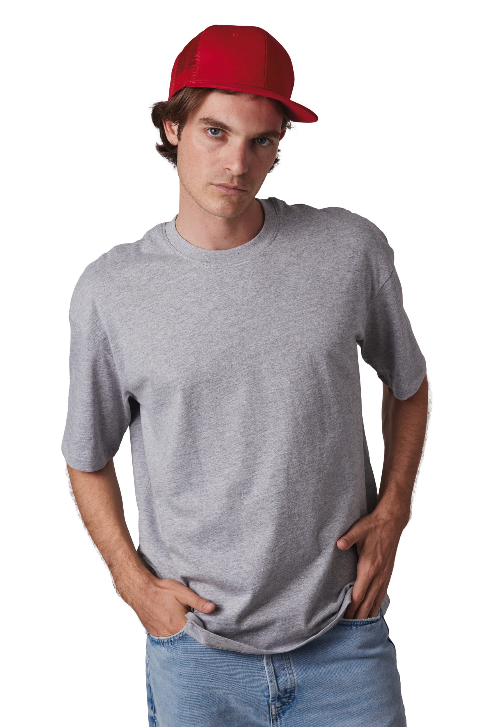 Trucker-Cap - 6-Panels-Kappe, Flachschirm