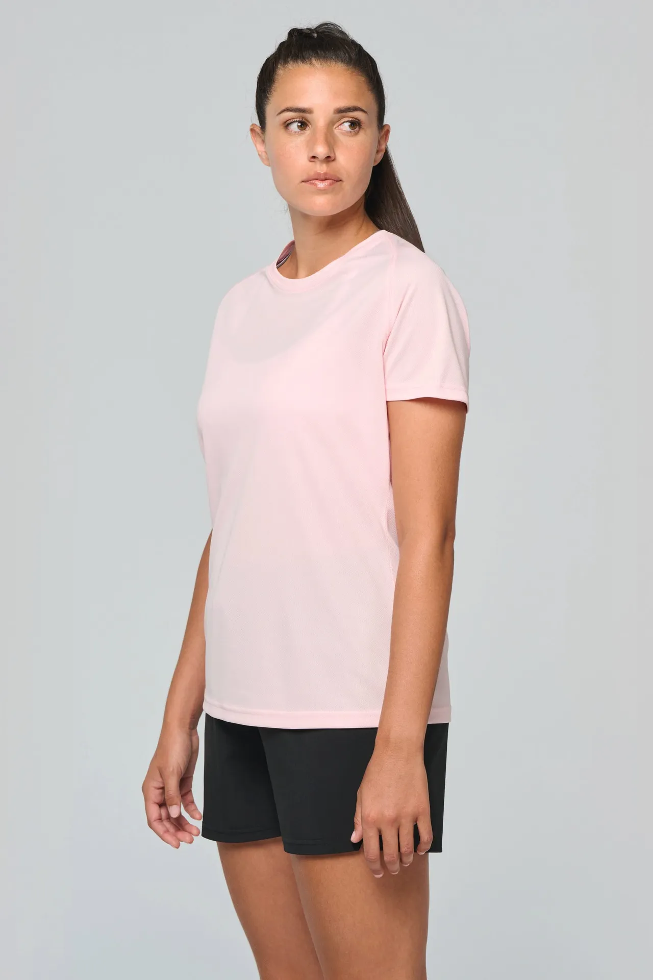 Damen Basic Sport Funktionsshirt Kurzarm