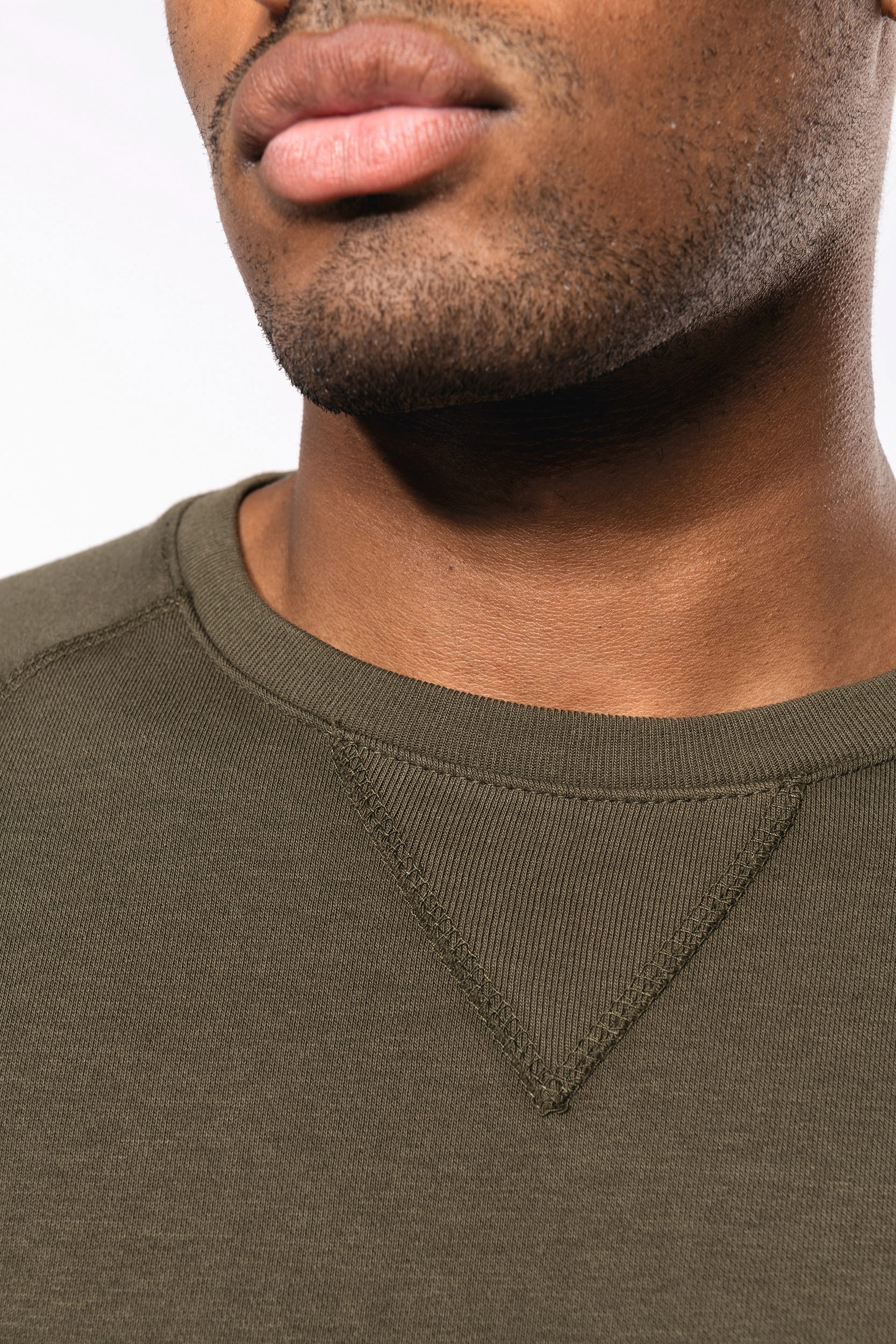Herren Sweatshirt BIO-BAUMWOLLE Rundhalsausschnitt Raglanärmel