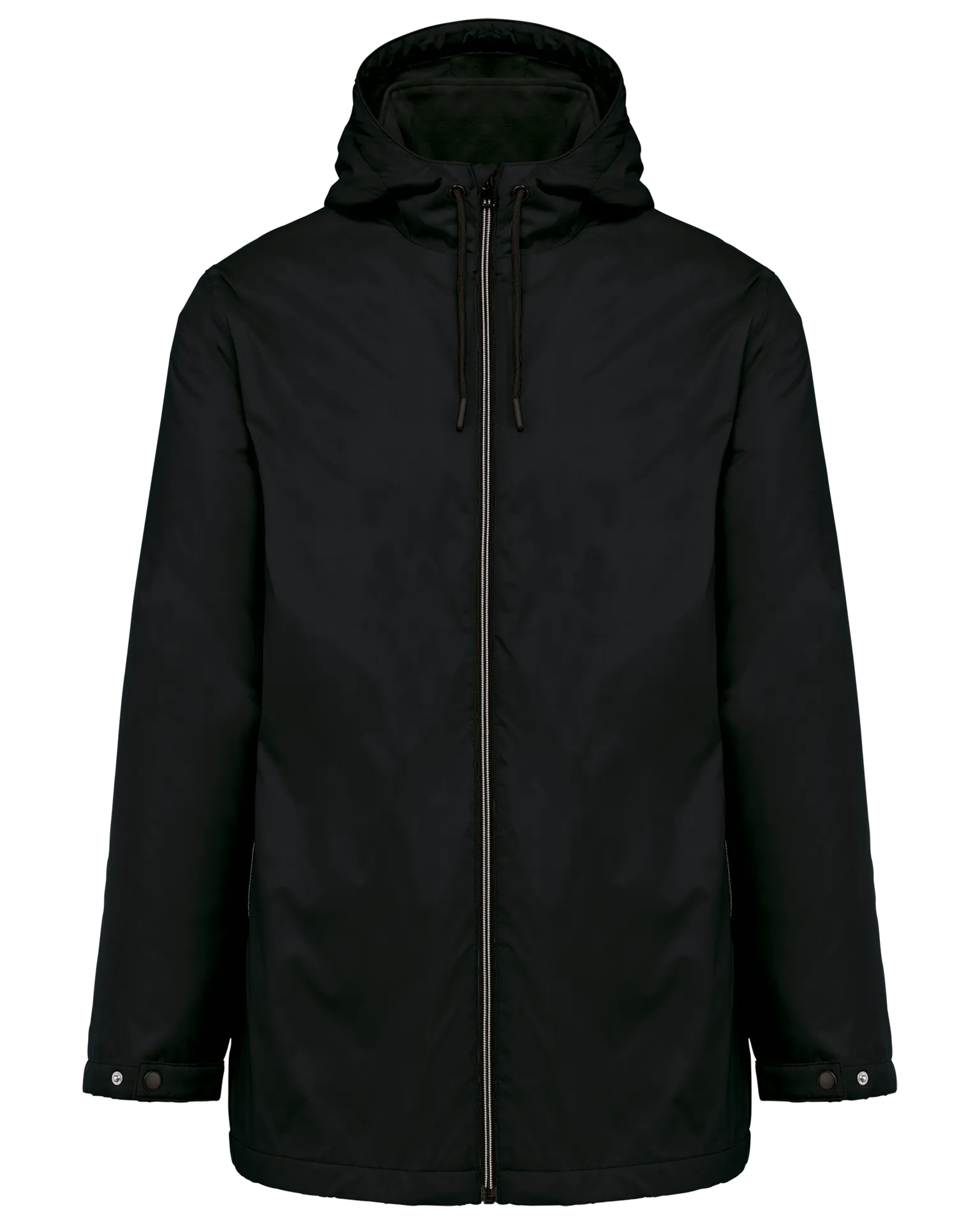 Gefütterte Unisex-Kapuzenjacke aus Mikrofleece