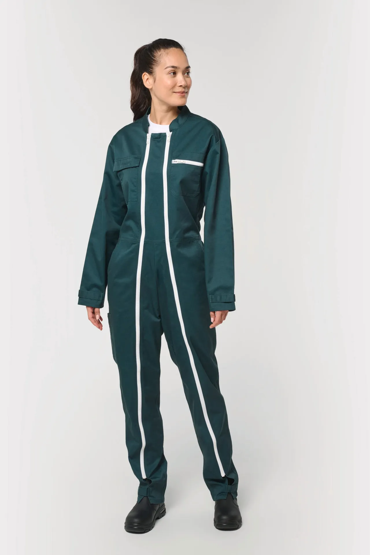 Unisex-Overall mit doppeltem Reißverschluss