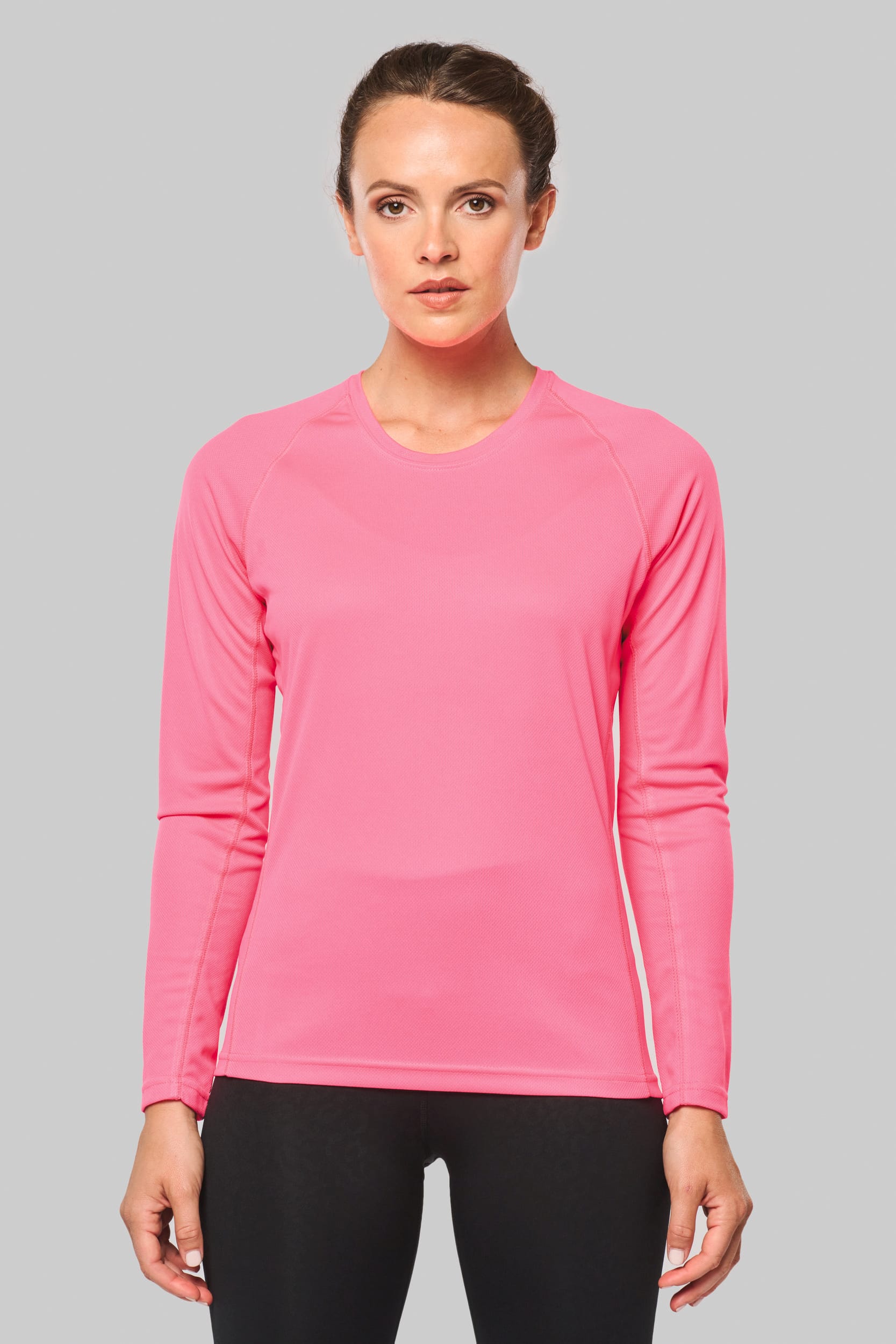 Damen Basic Sport Funktionsshirt Langarm