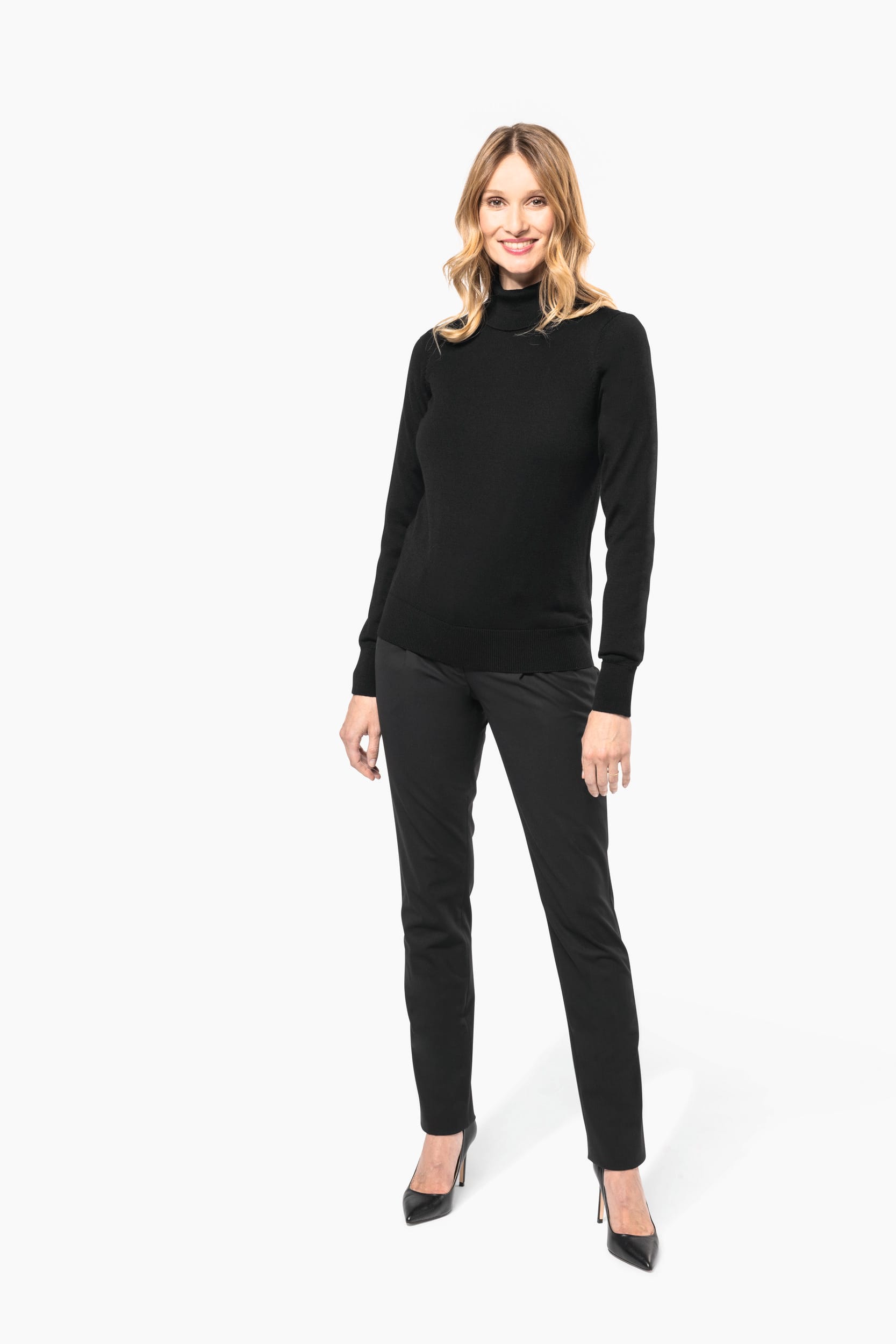 Merino-Damenpullover mit Rollkragen