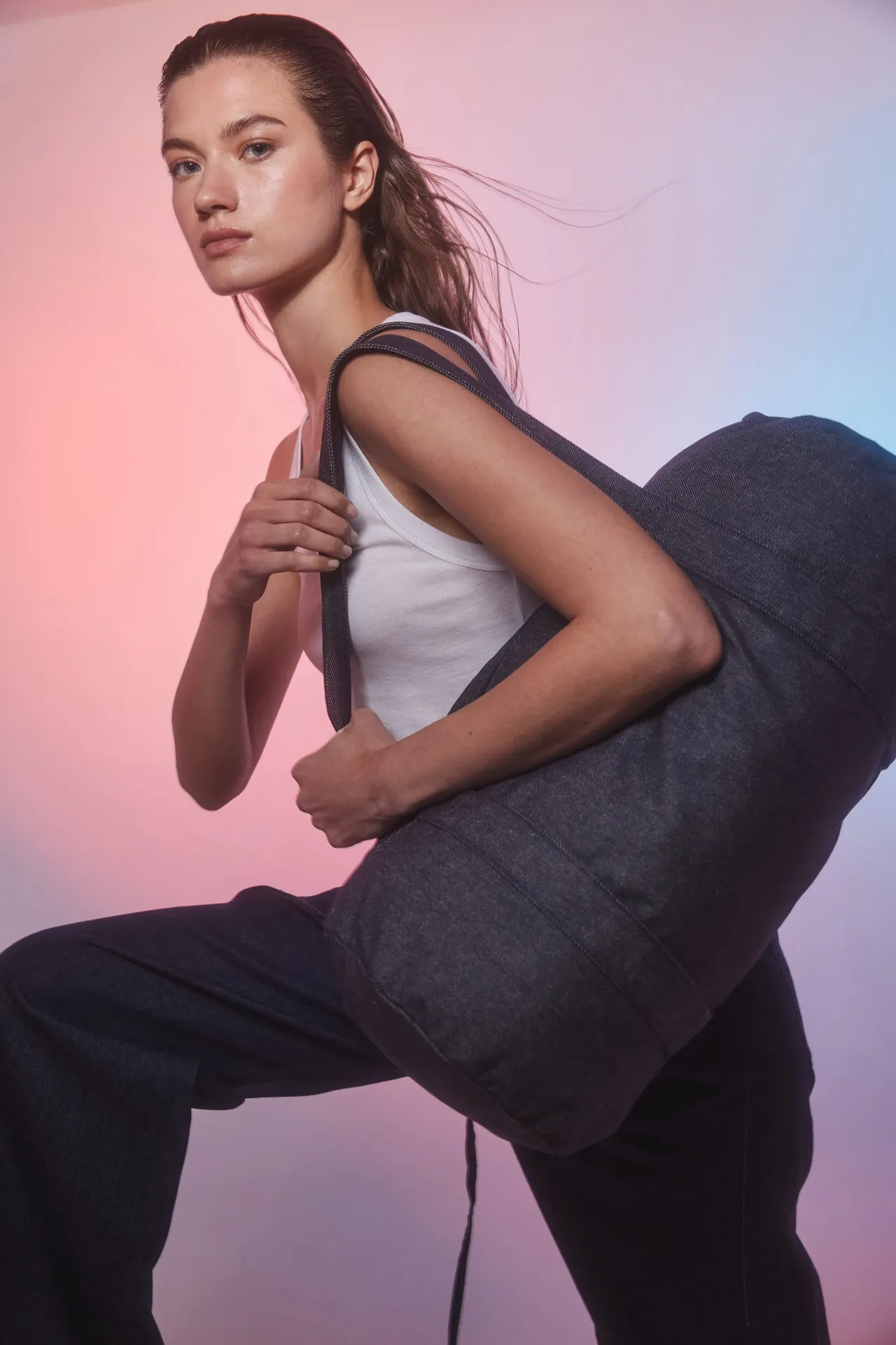 Sport- und Reisetasche aus Denim