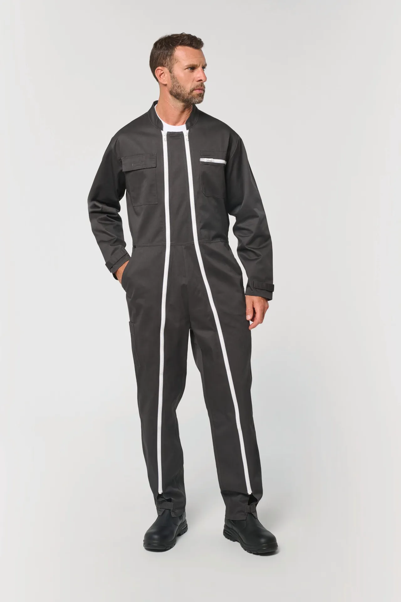 Unisex-Overall mit doppeltem Reißverschluss