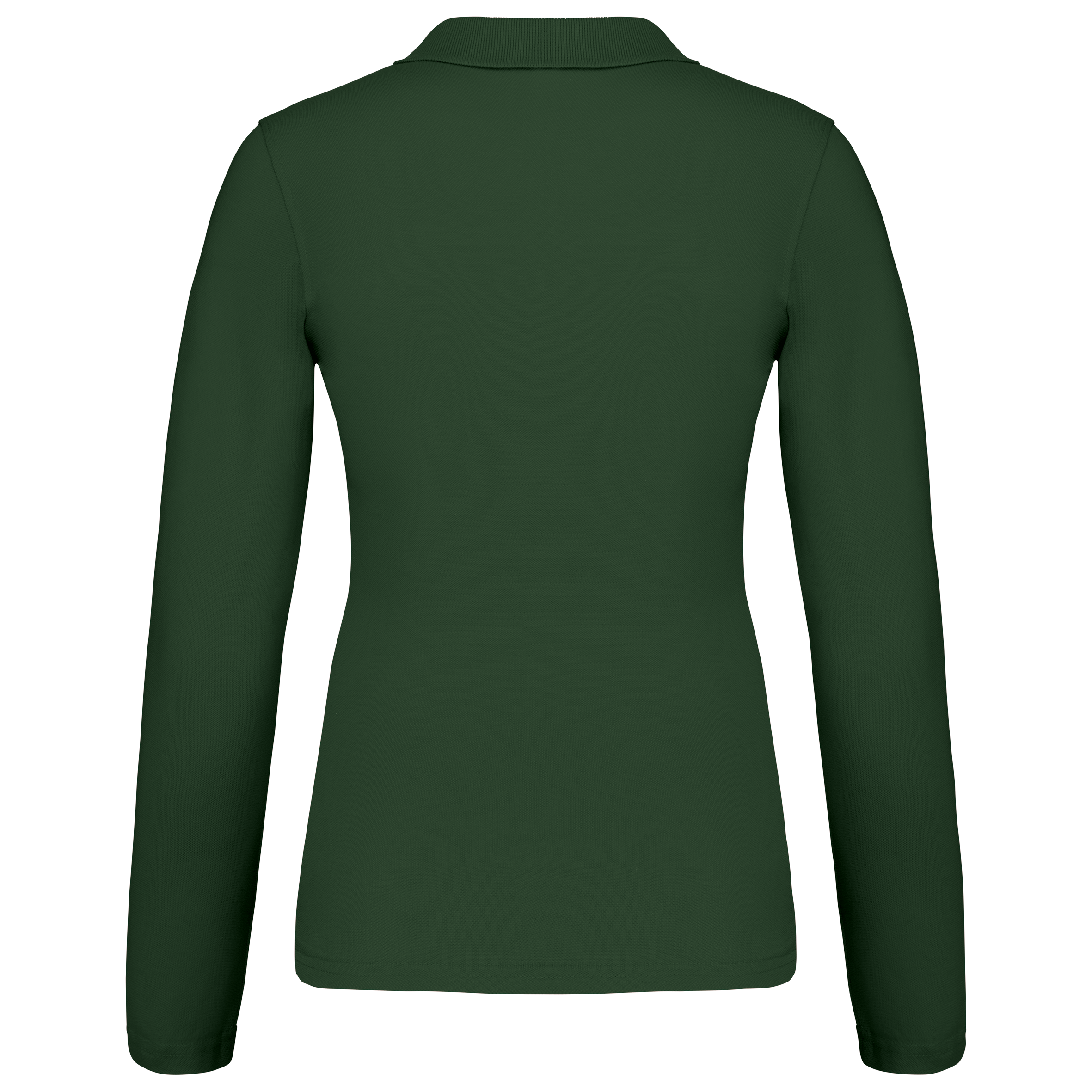 Damen Langarm-Polohemd. Baumwollpiqué