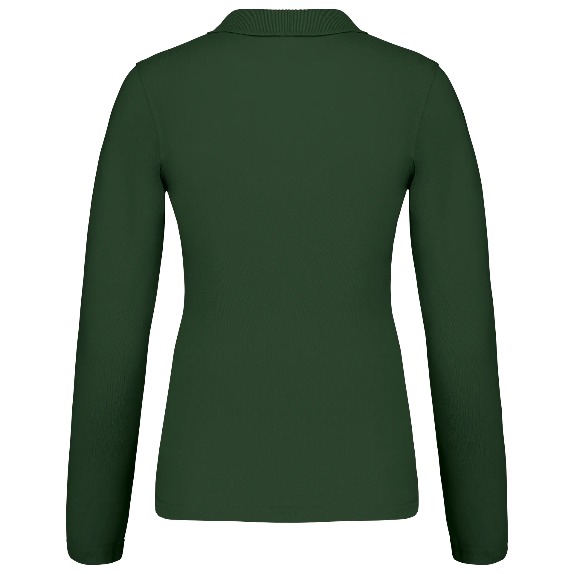 Damen Langarm-Polohemd. Baumwollpiqué