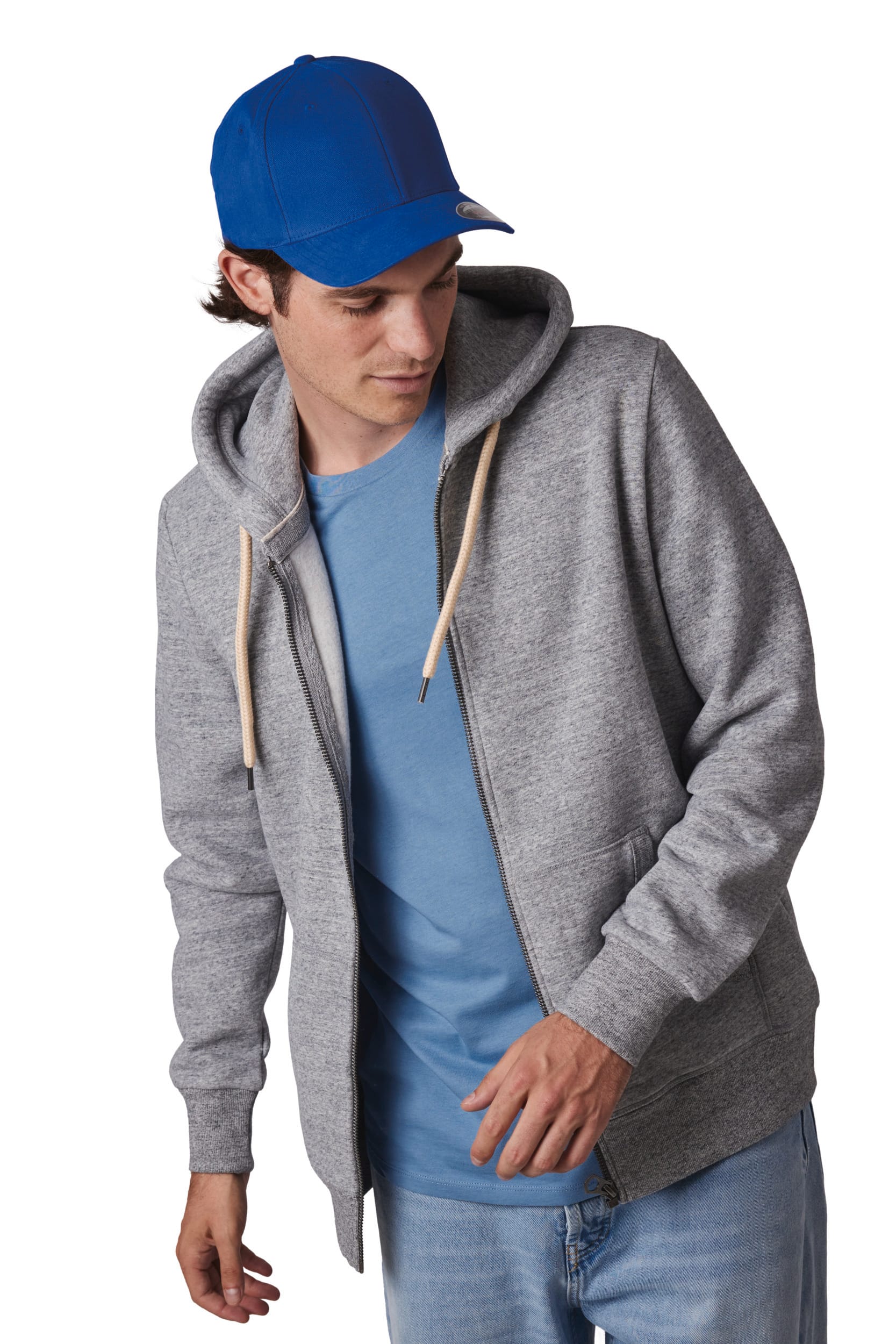 6-Panel Flexfit  Schirmmütze - Gebürstete Baumwolle