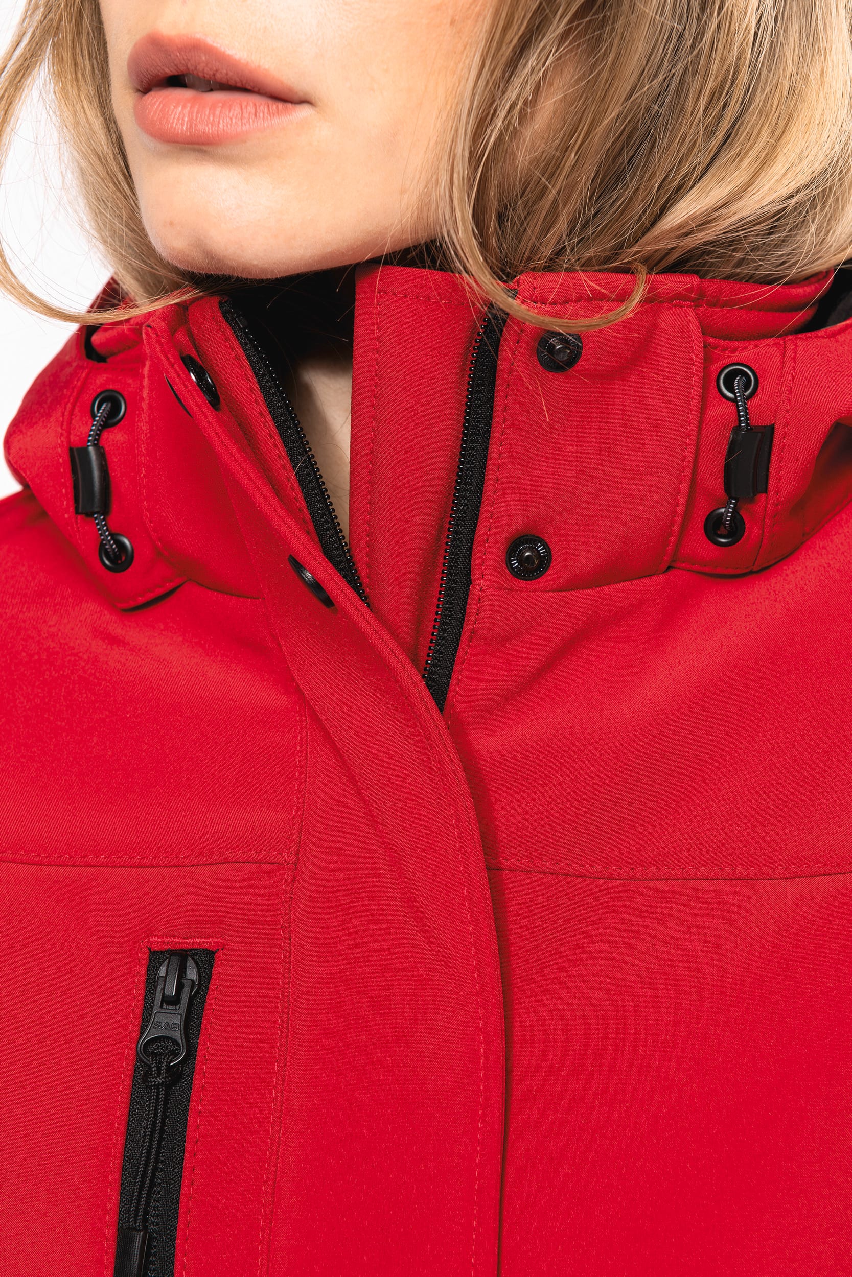 Damenparka Softshell wattiert mit Kapuze
