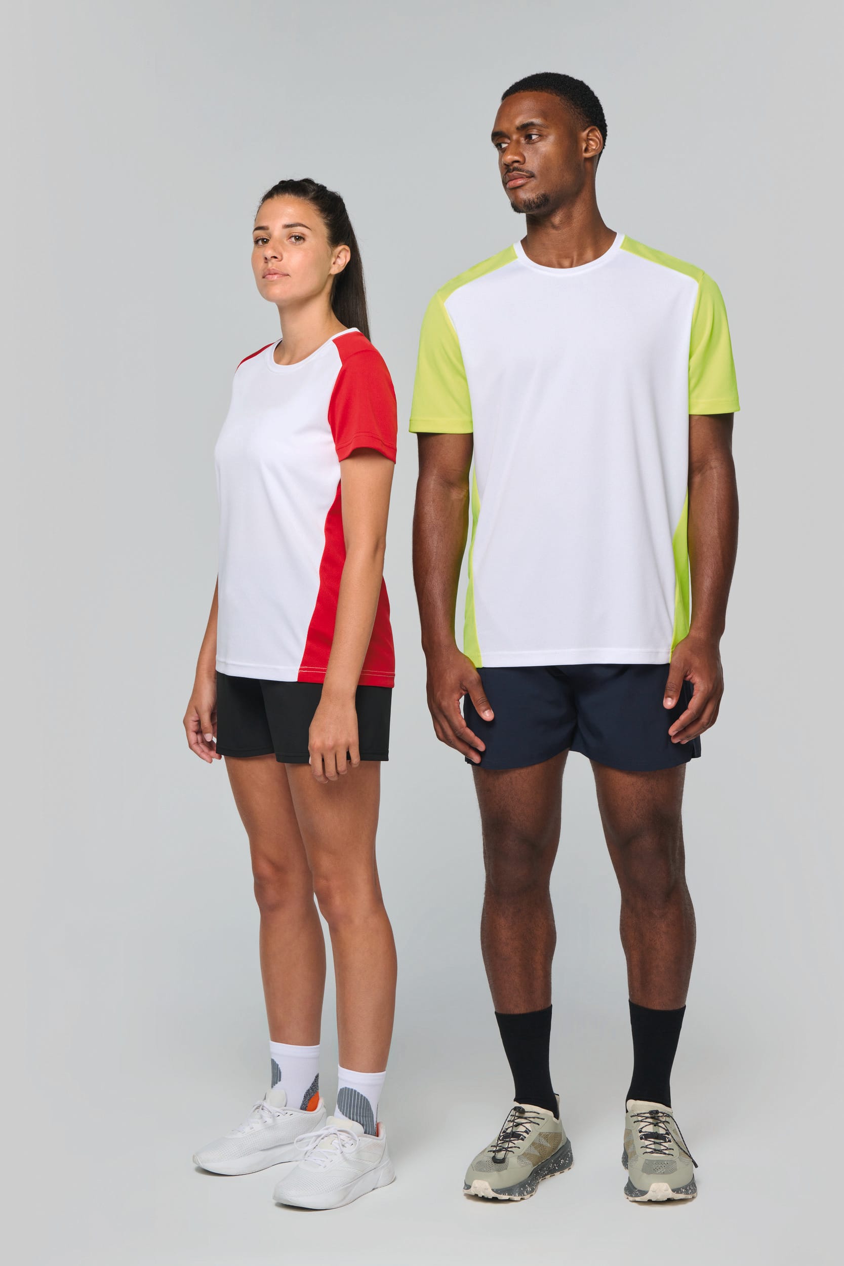 Zweifarbiges umweltfreundliches Sport-T-Shirt für Herren