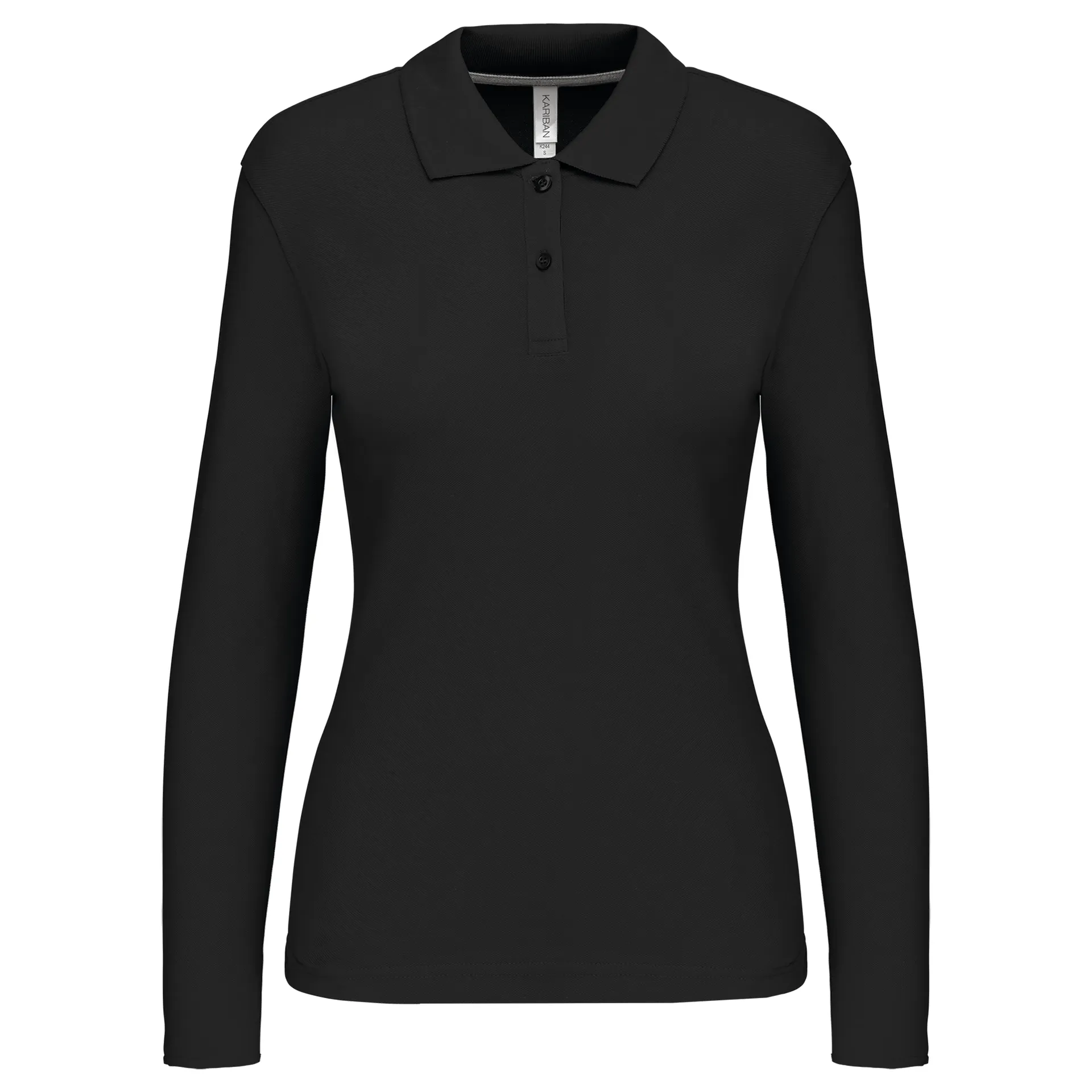 Damen Piqué Poloshirt Langarm