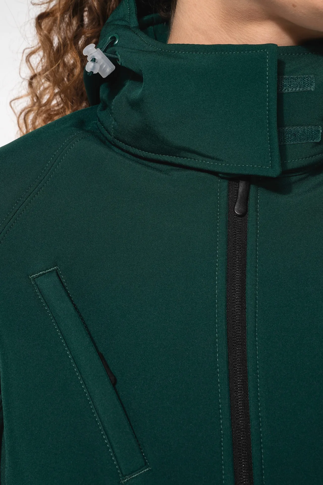 Damen Softshell-Jacke mit Abnehmbare Kapuze