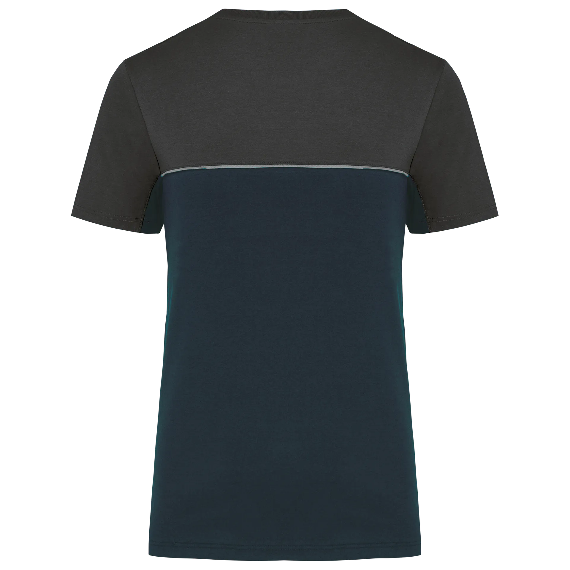 Zweifarbiges umweltfreundliches Unisex-T-Shirt mit kurzen Ärmeln