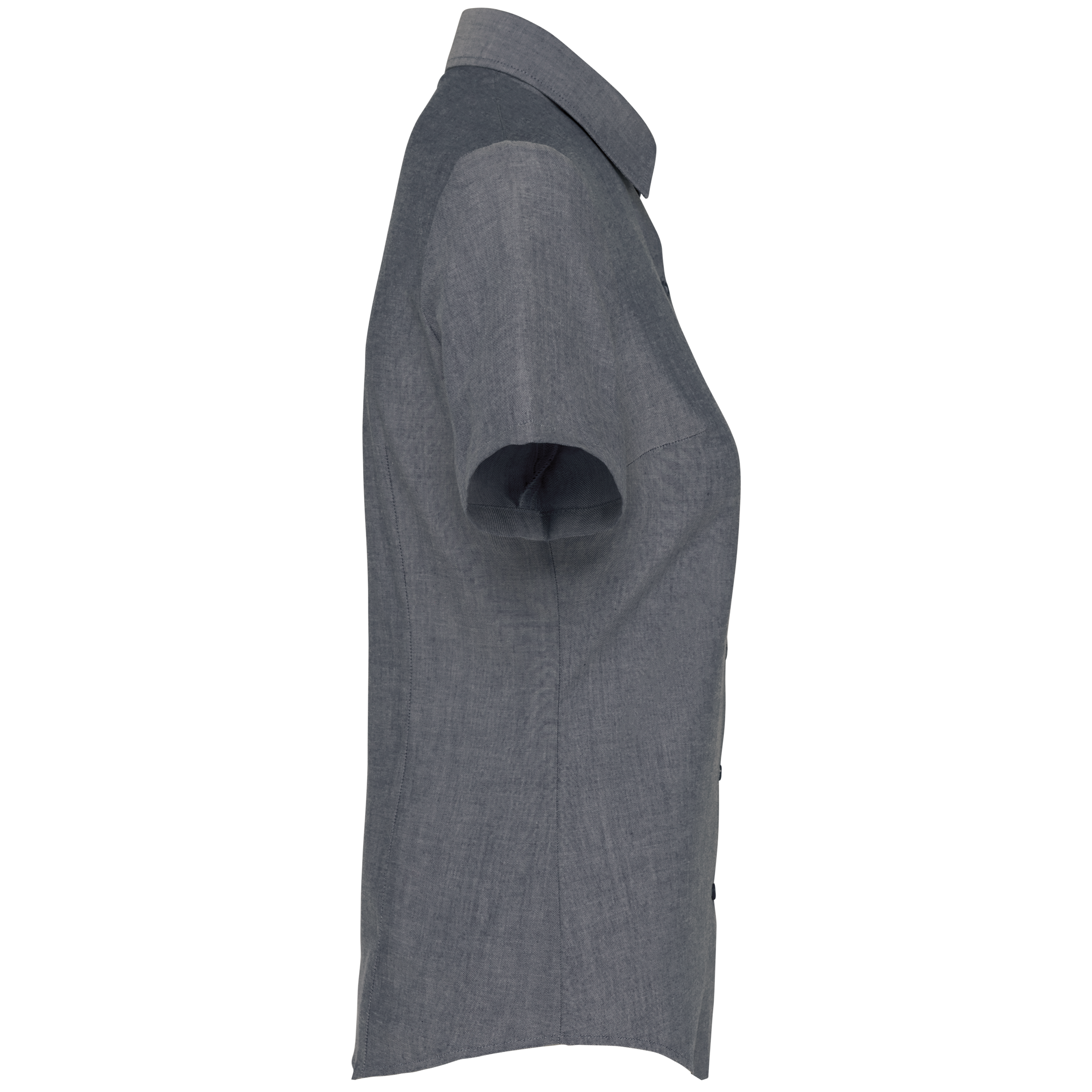 Damen Oxford Kurzarmbluse