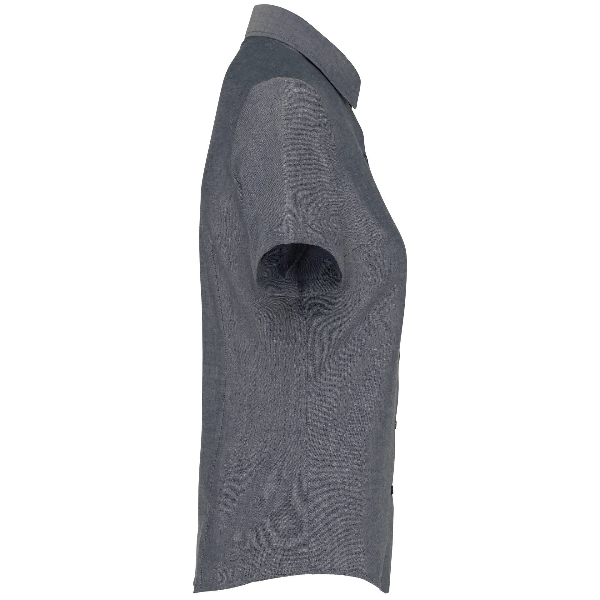 Damen Oxford Kurzarmbluse