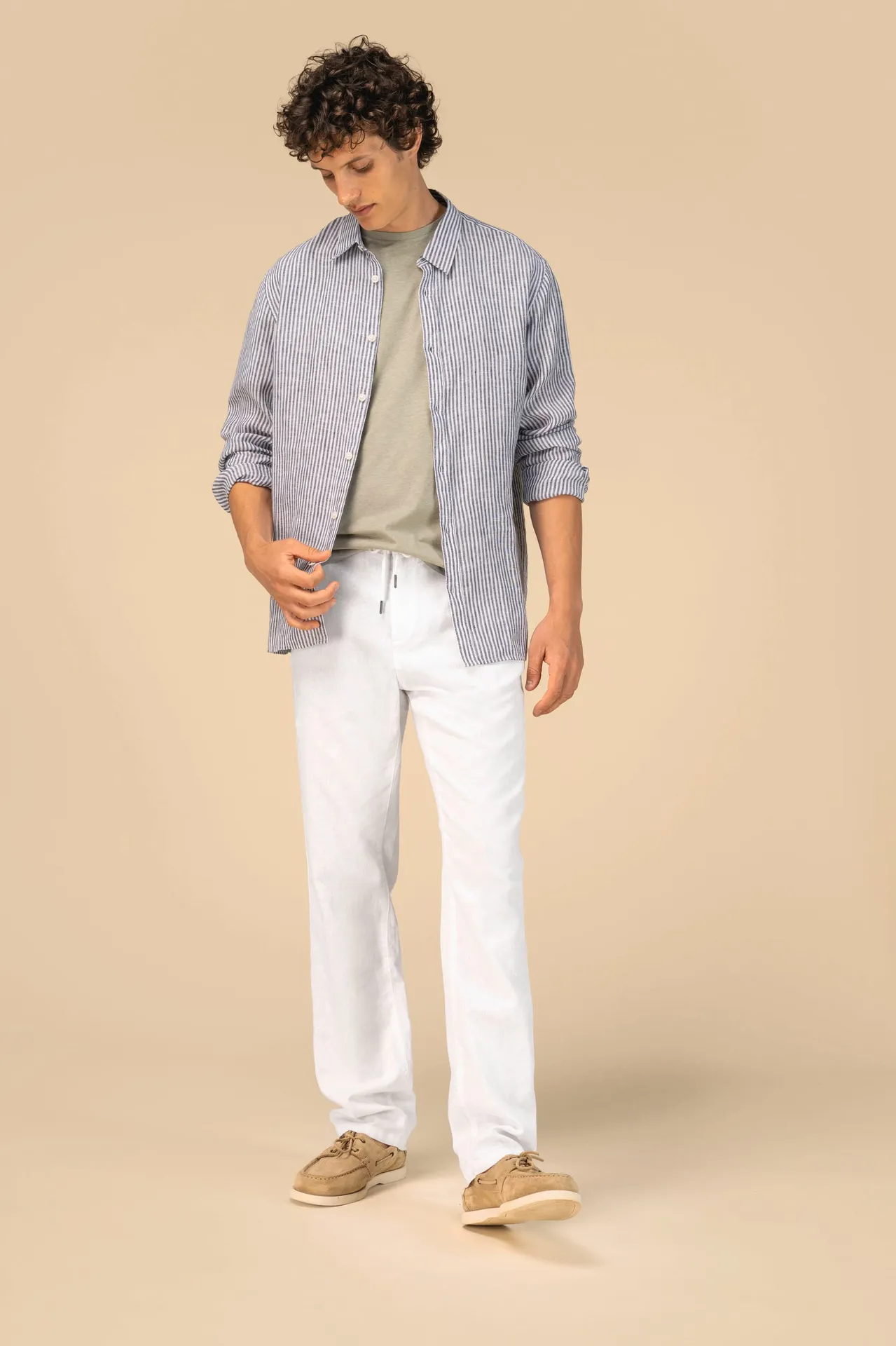 Umweltfreundliche Herrenhose aus Bio-Leinen und Bio-Baumwolle
