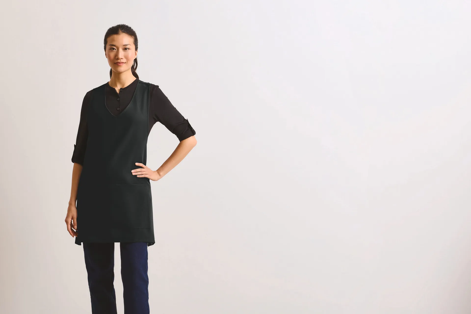 Wrap around tunic apron