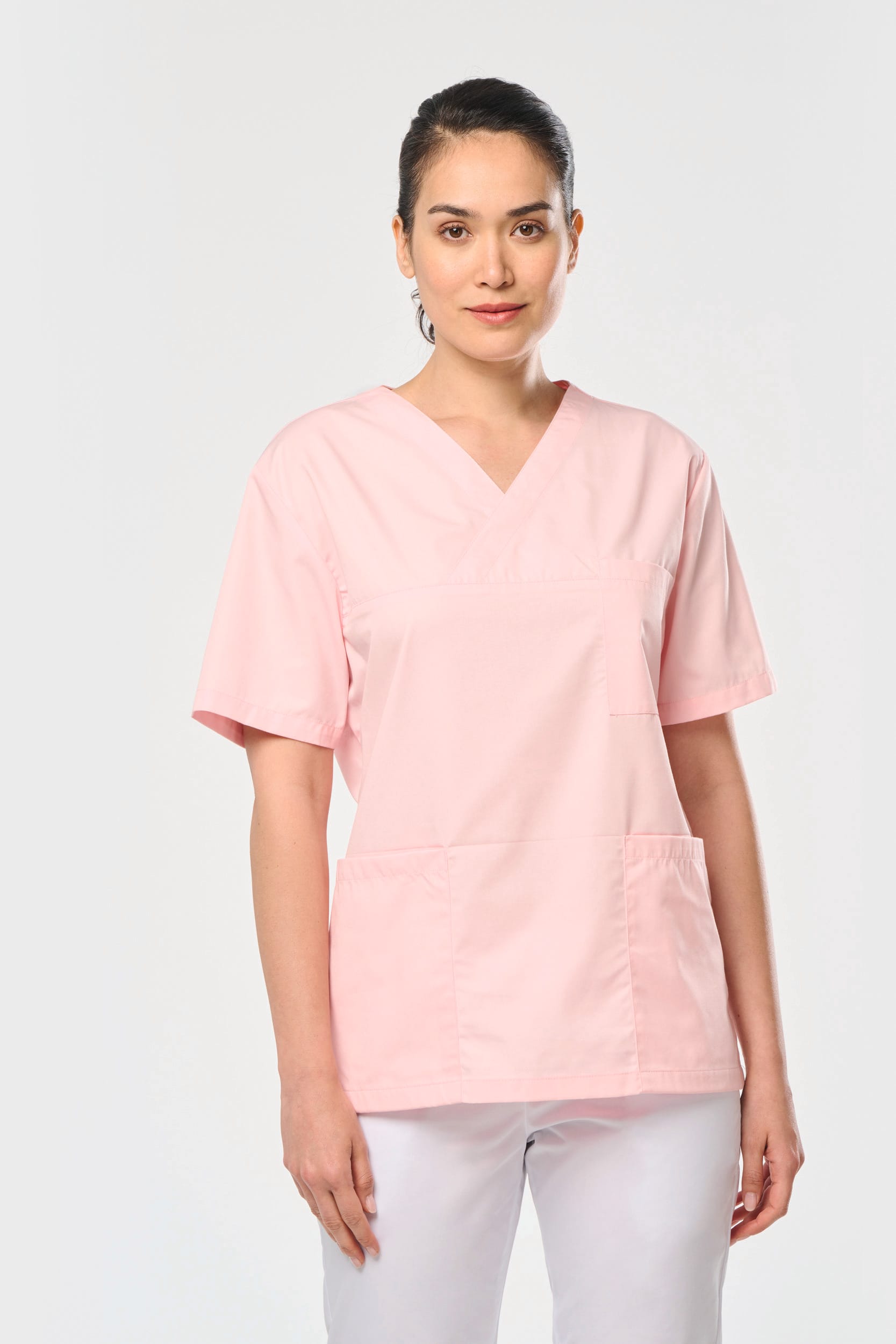 Kurzärmlige Unisex-Tunika aus Baumwollpolyester