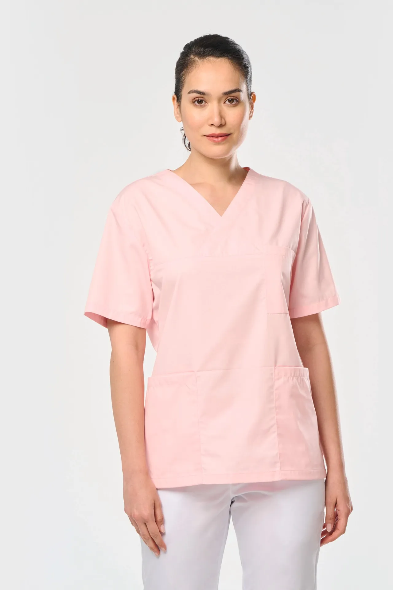 Kurzärmlige Unisex-Tunika aus Baumwollpolyester