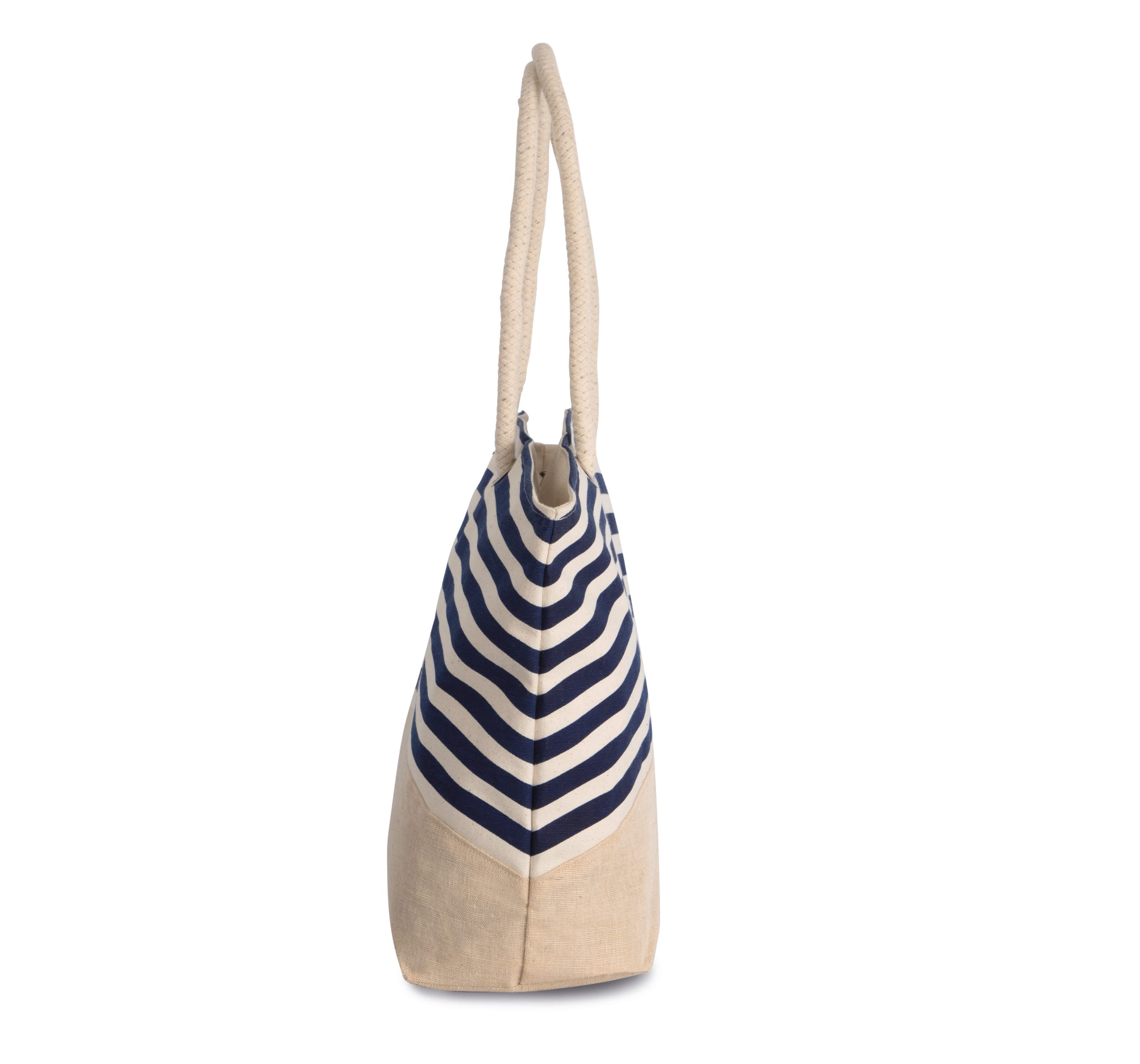 Jute-Shoppingtasche im marinen Stil