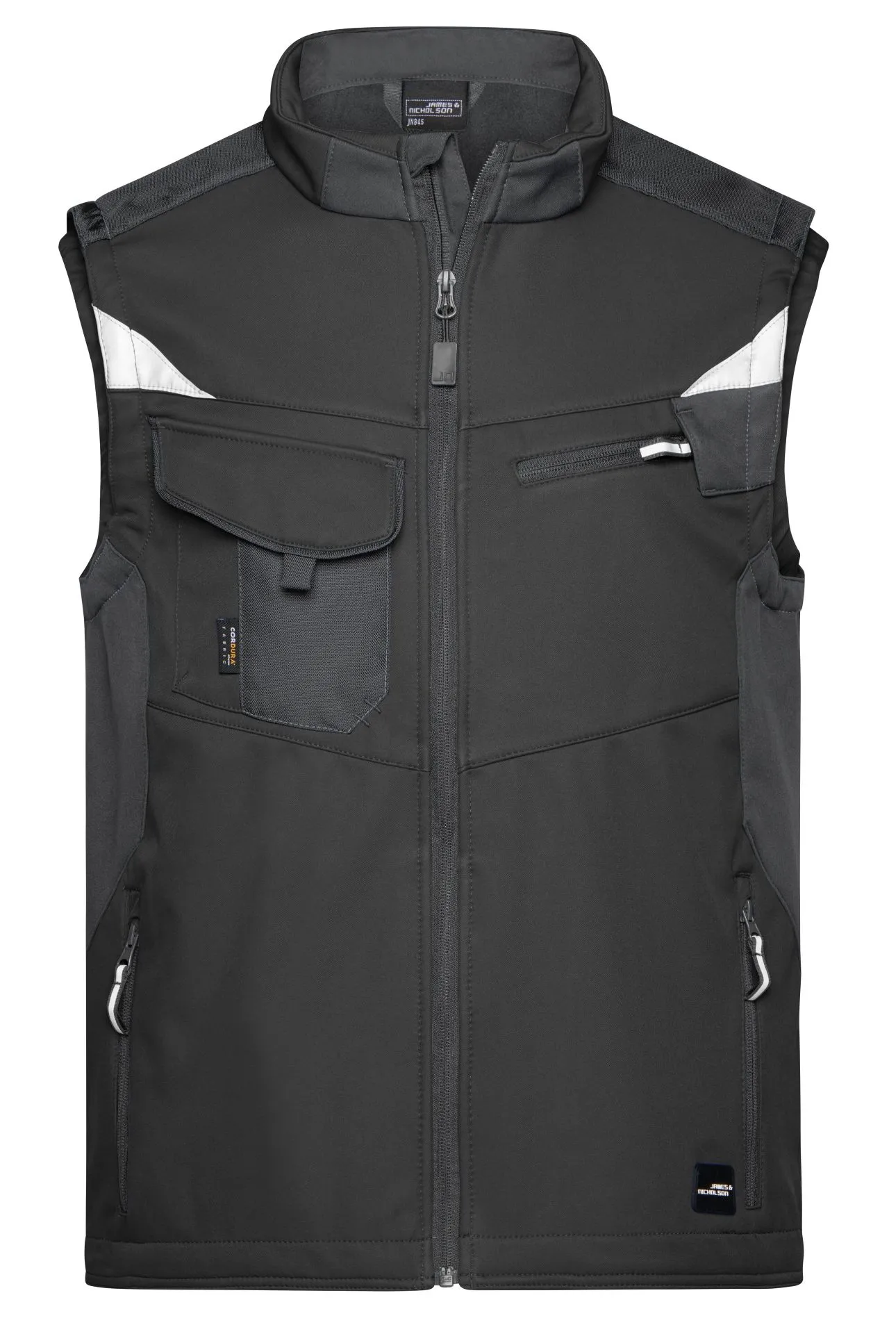 James & Nicholson JN845 – Funktionale Softshell-Arbeitsweste mit CORDURA®