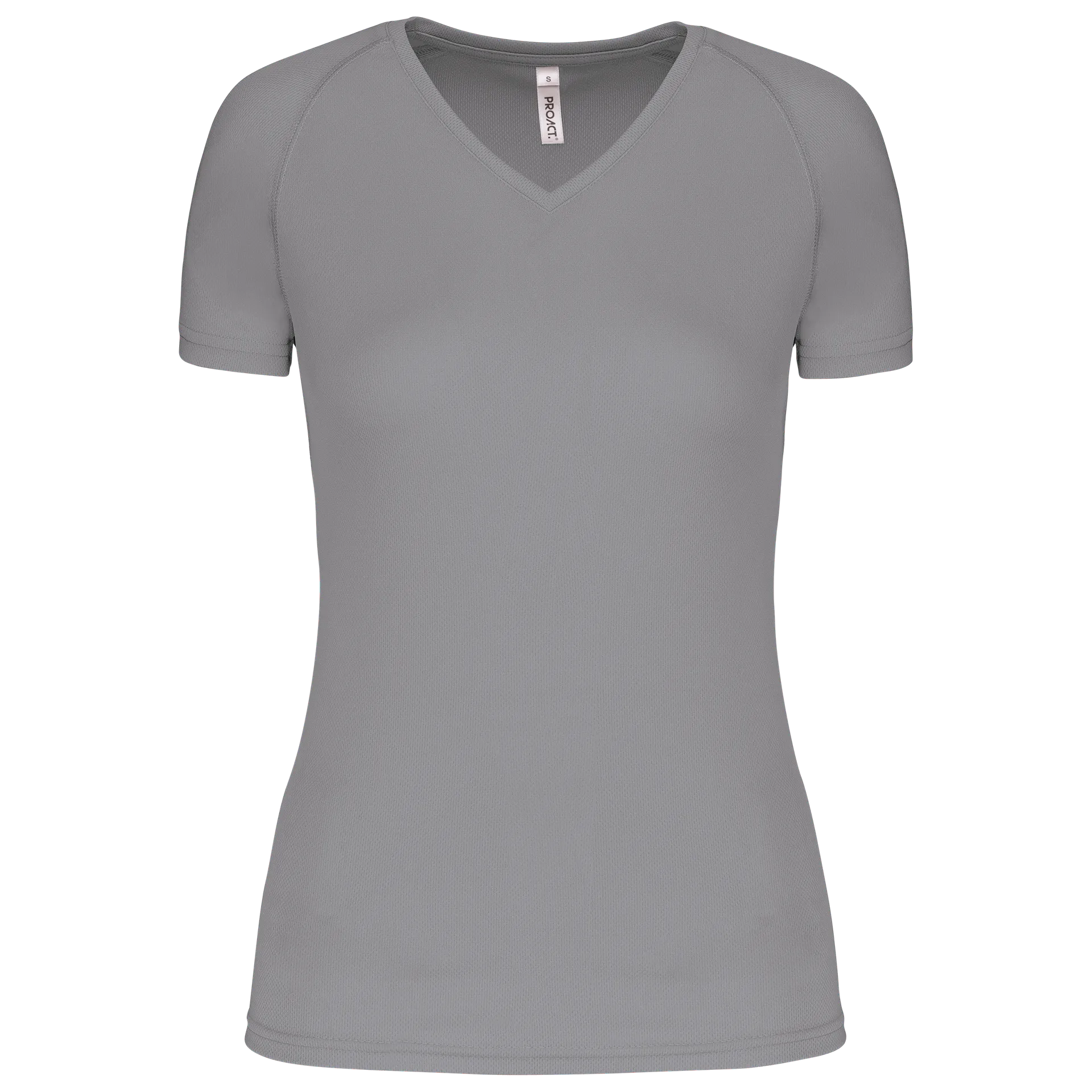 Damen Kurzarm-Sportshirt mit V-Ausschnitt