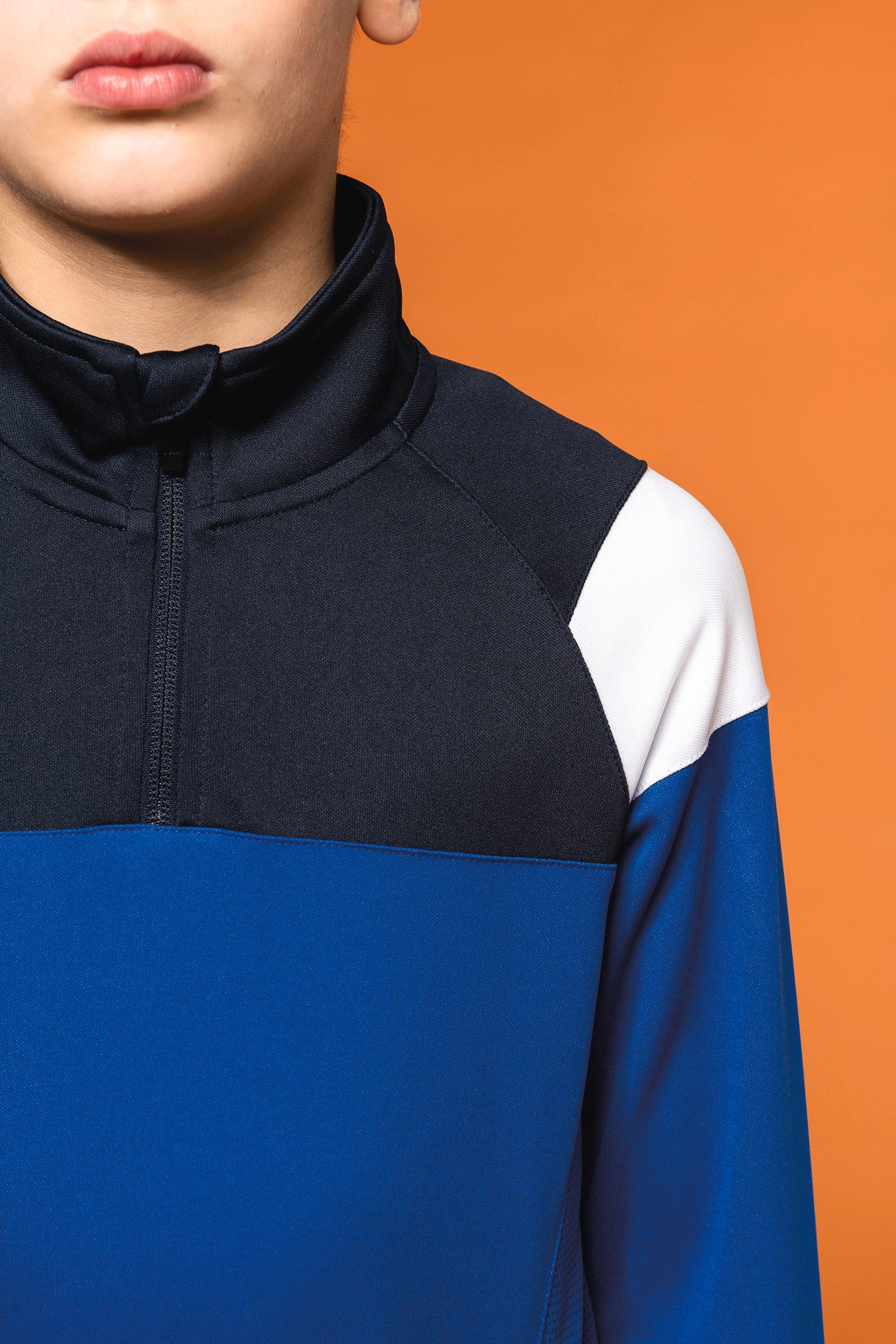 Trainings-Sweatshirt mit 1/4 Reißverschluss für Kinder