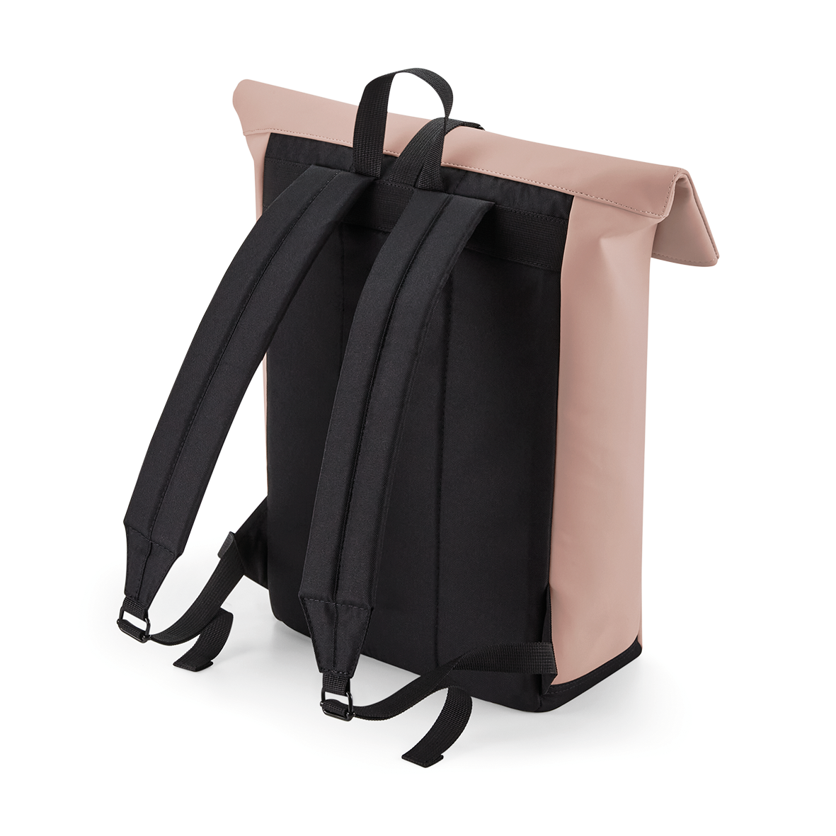 Rucksack mit Roll-Top-Klappe aus mattem Polyurethan