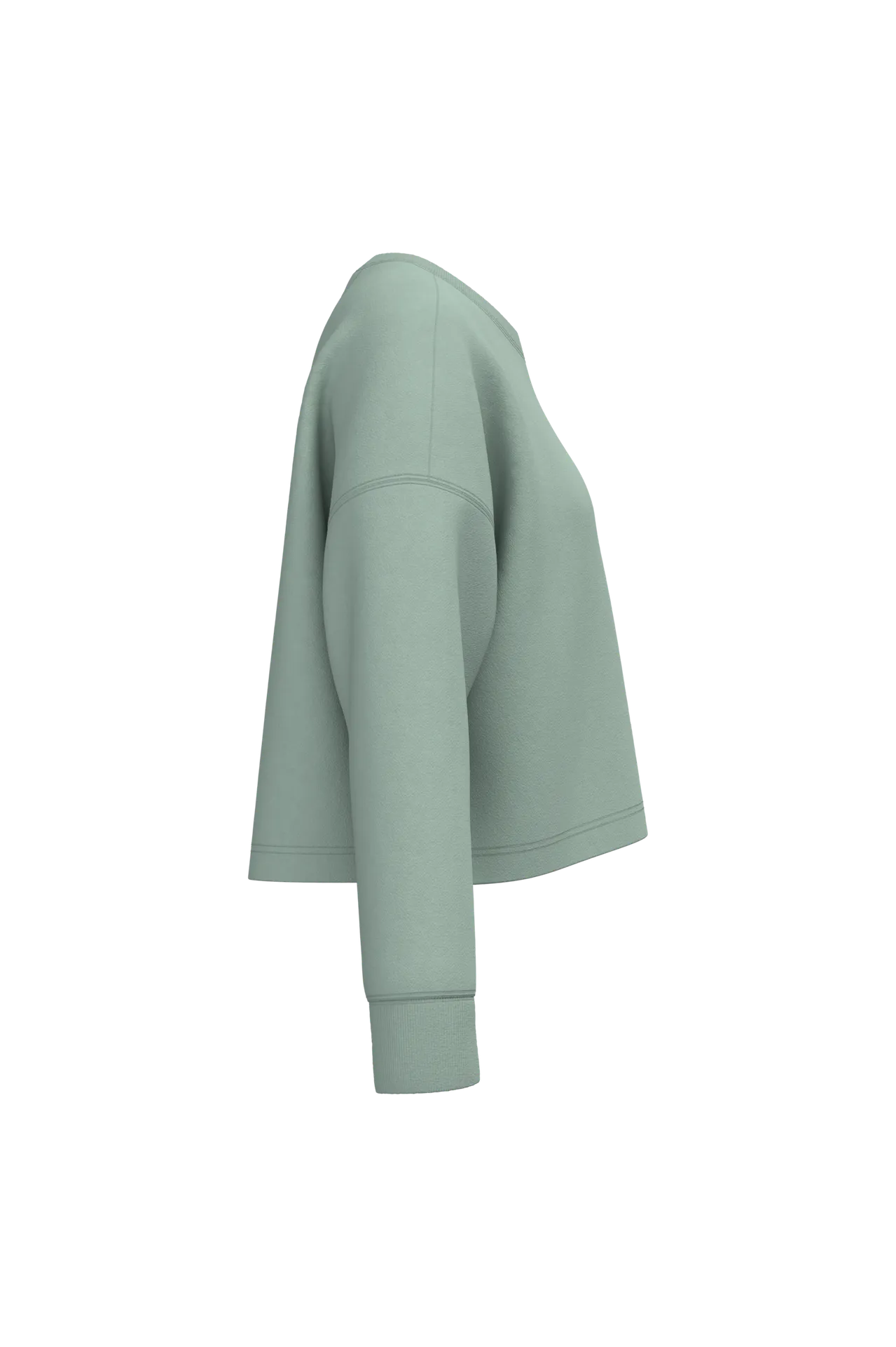 Damen Cropped-Sweatshirt mit Rundhalsausschnitt