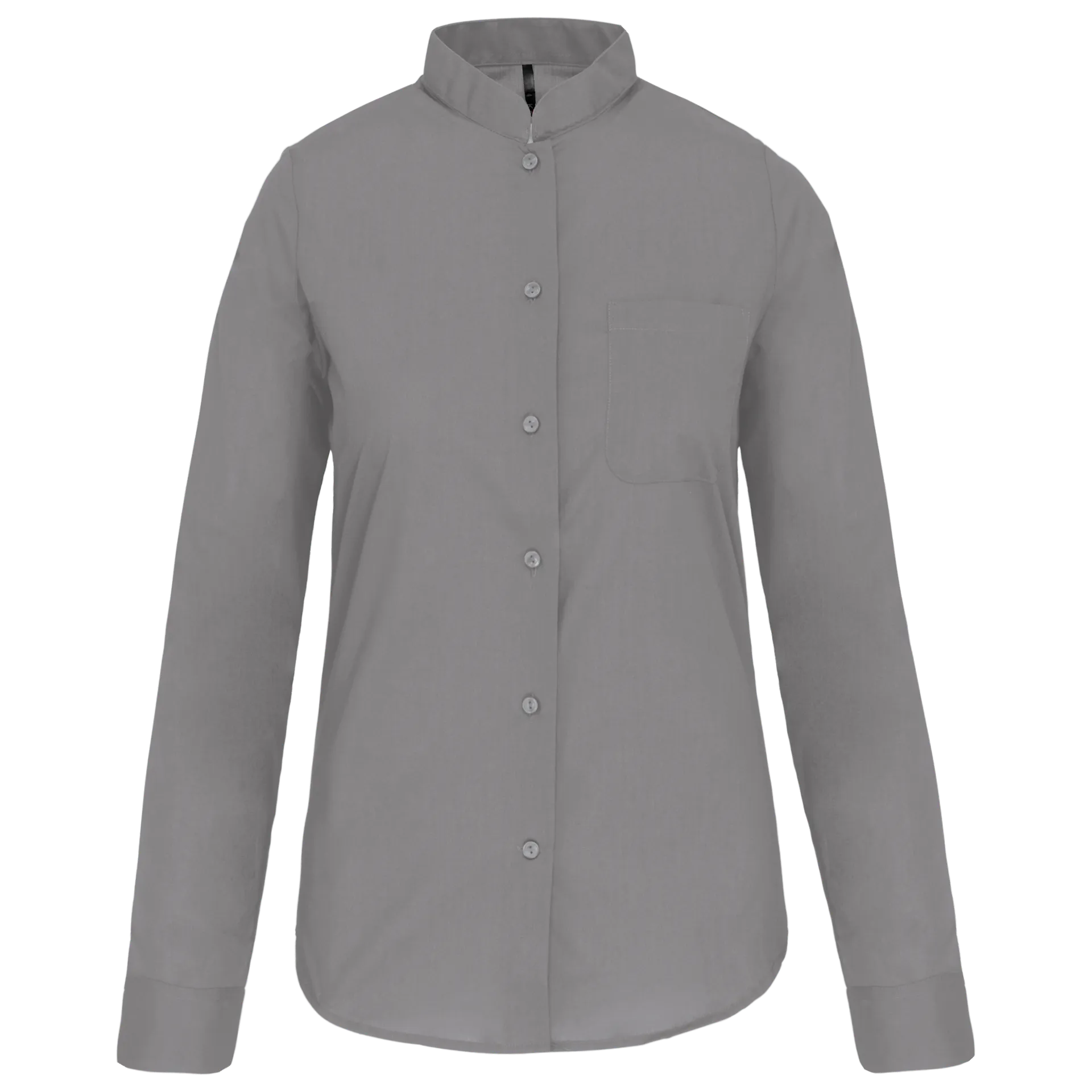 Damen hemdbluse mao-kragen langarm