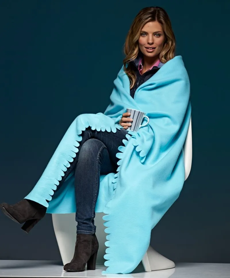 JN957 Fleece-Decke mit Fransen