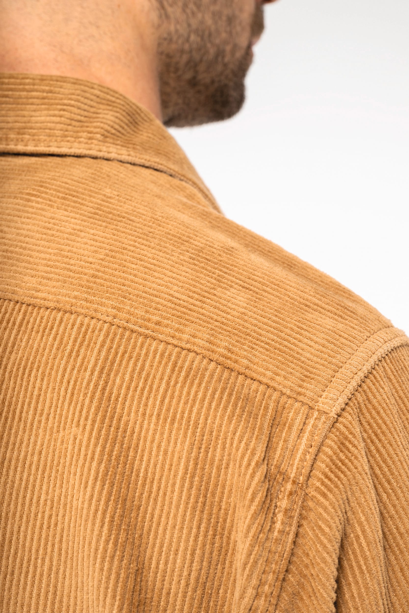 Umweltfreundliche ausgewaschene Herren-Hemdjacke aus Kord