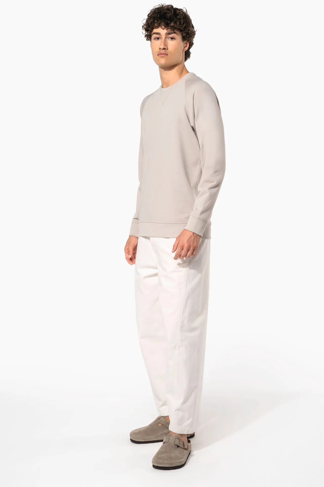 Herren Sweatshirt BIO-BAUMWOLLE Rundhalsausschnitt Raglanärmel