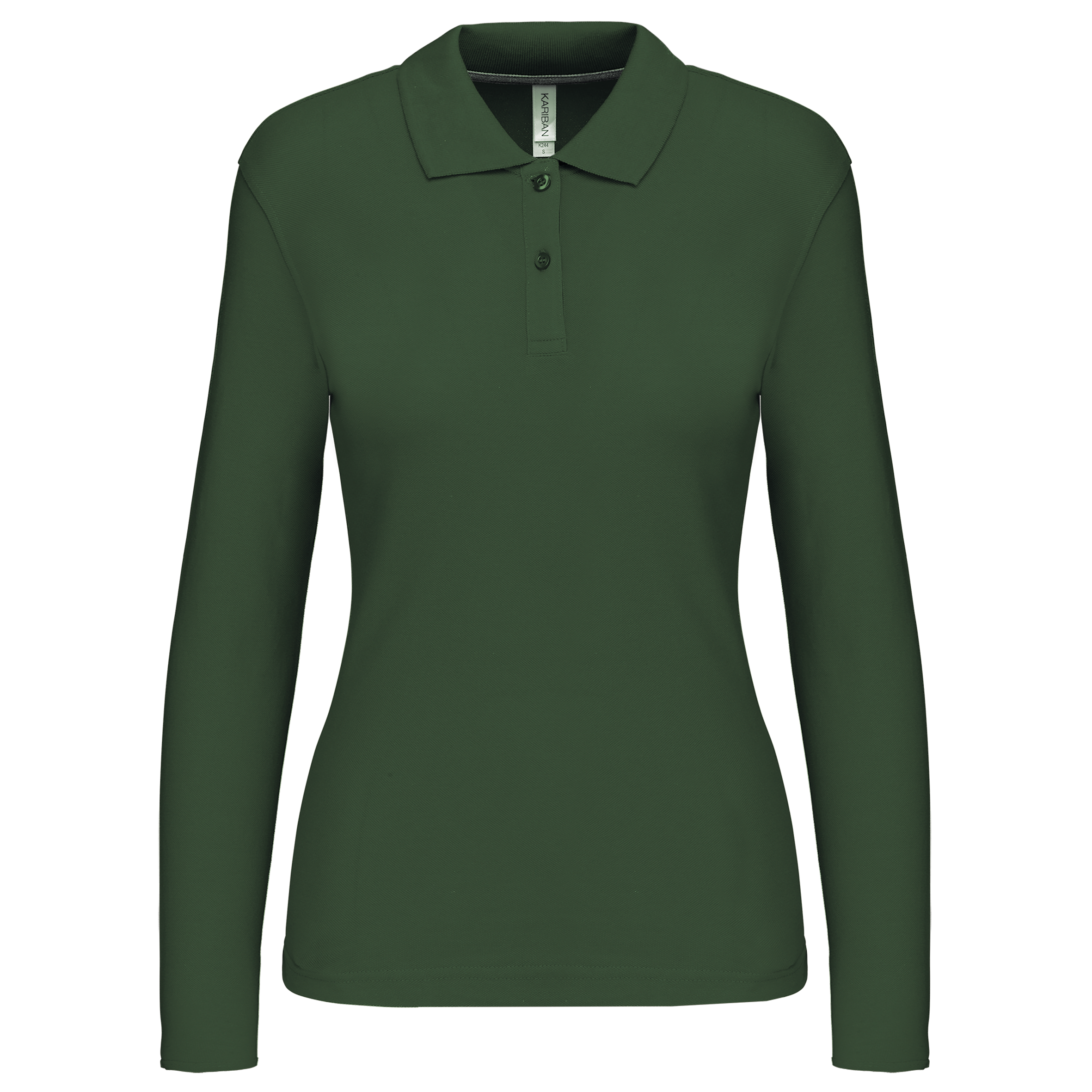 Damen Piqué Poloshirt Langarm