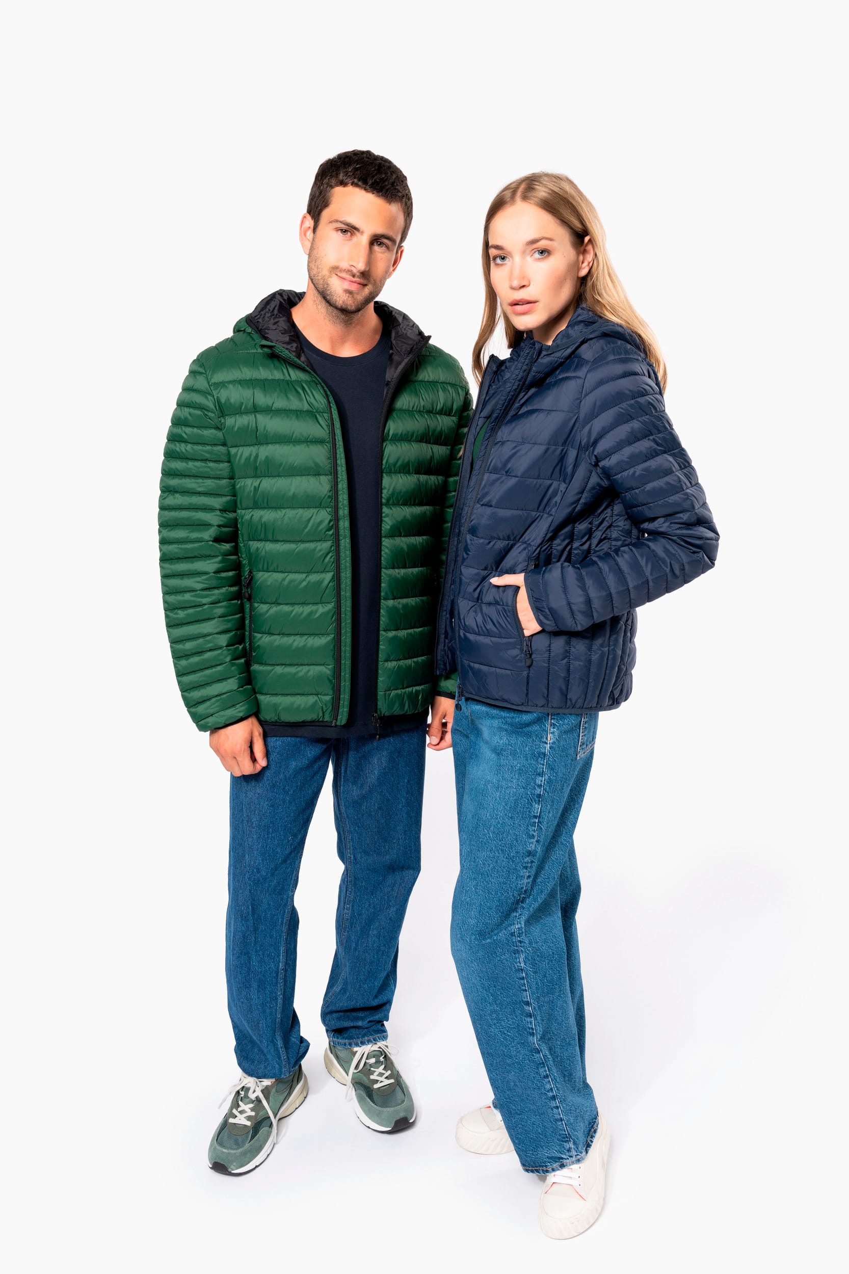 Leichte Herren-Steppjacke mit Kapuze