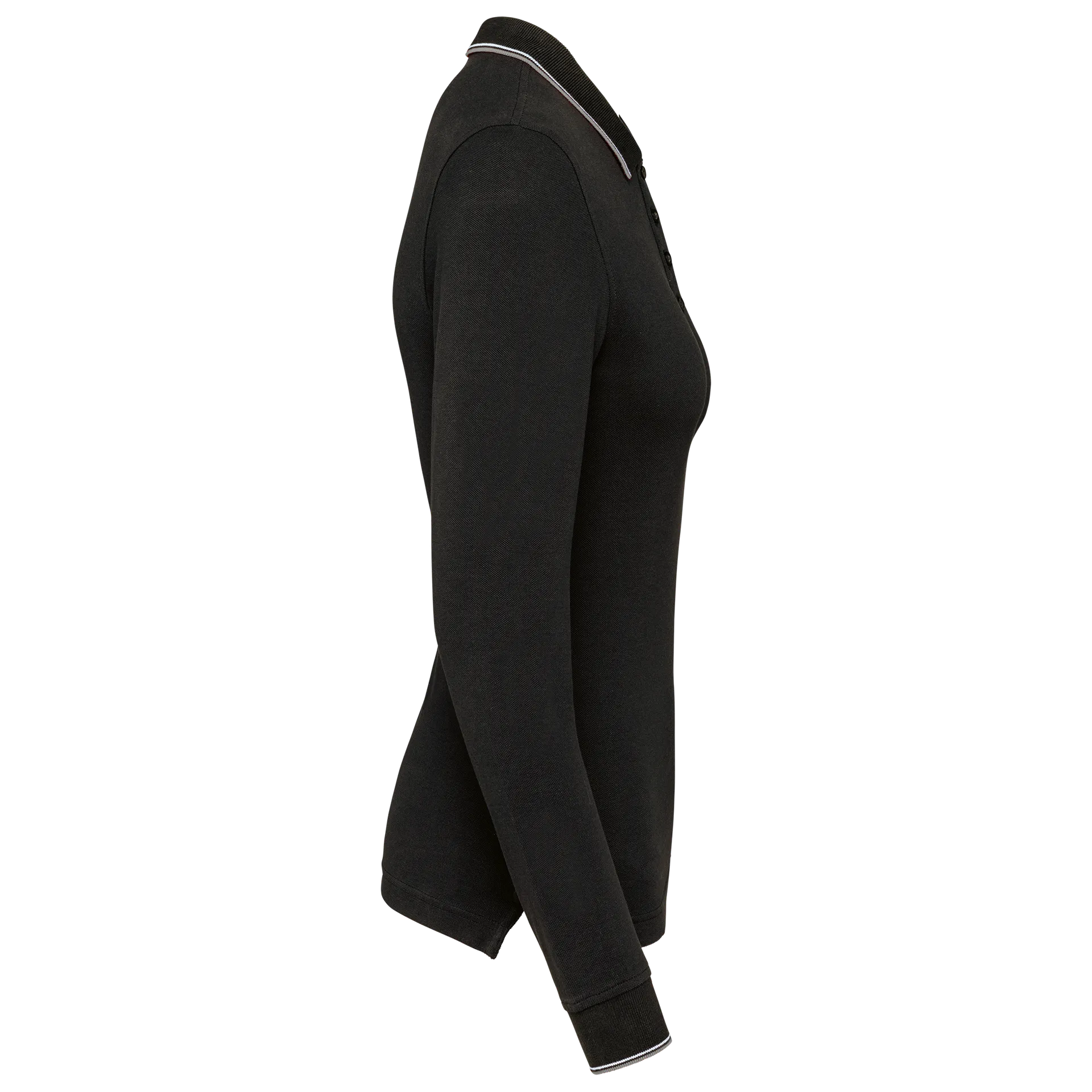 Langarm-Polohemd aus Piqué für Damen