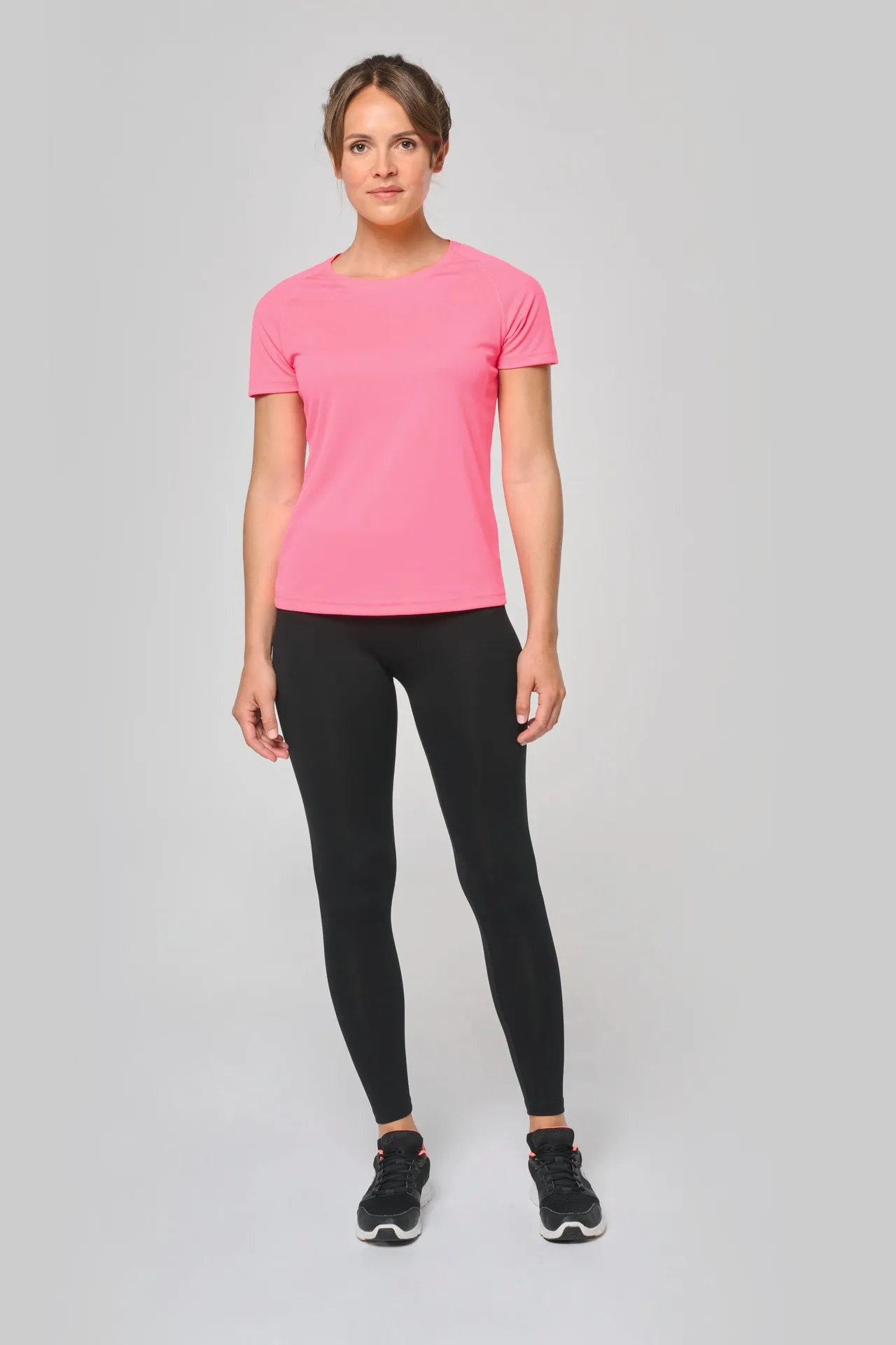 Damen Basic Sport Funktionsshirt Kurzarm