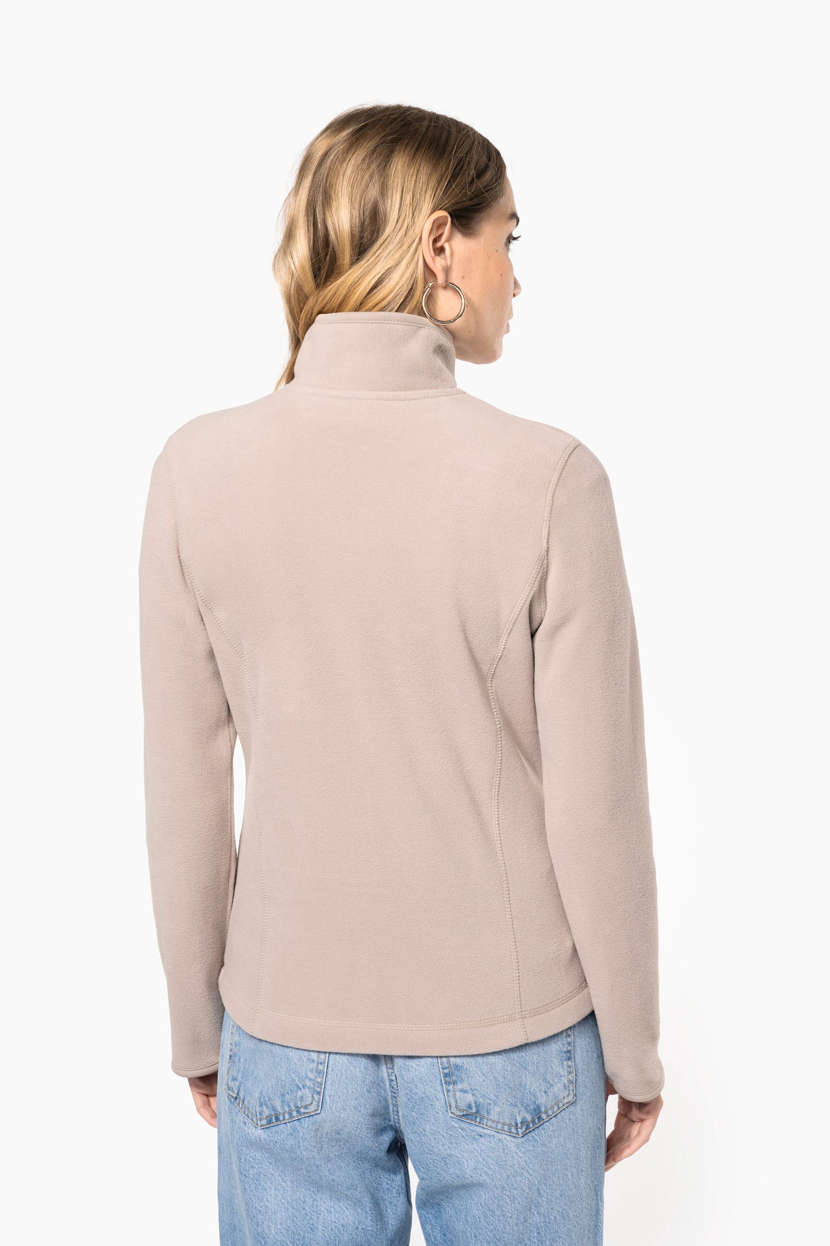 Mikrofleece-Jacke mit Reißverschluss für Damen