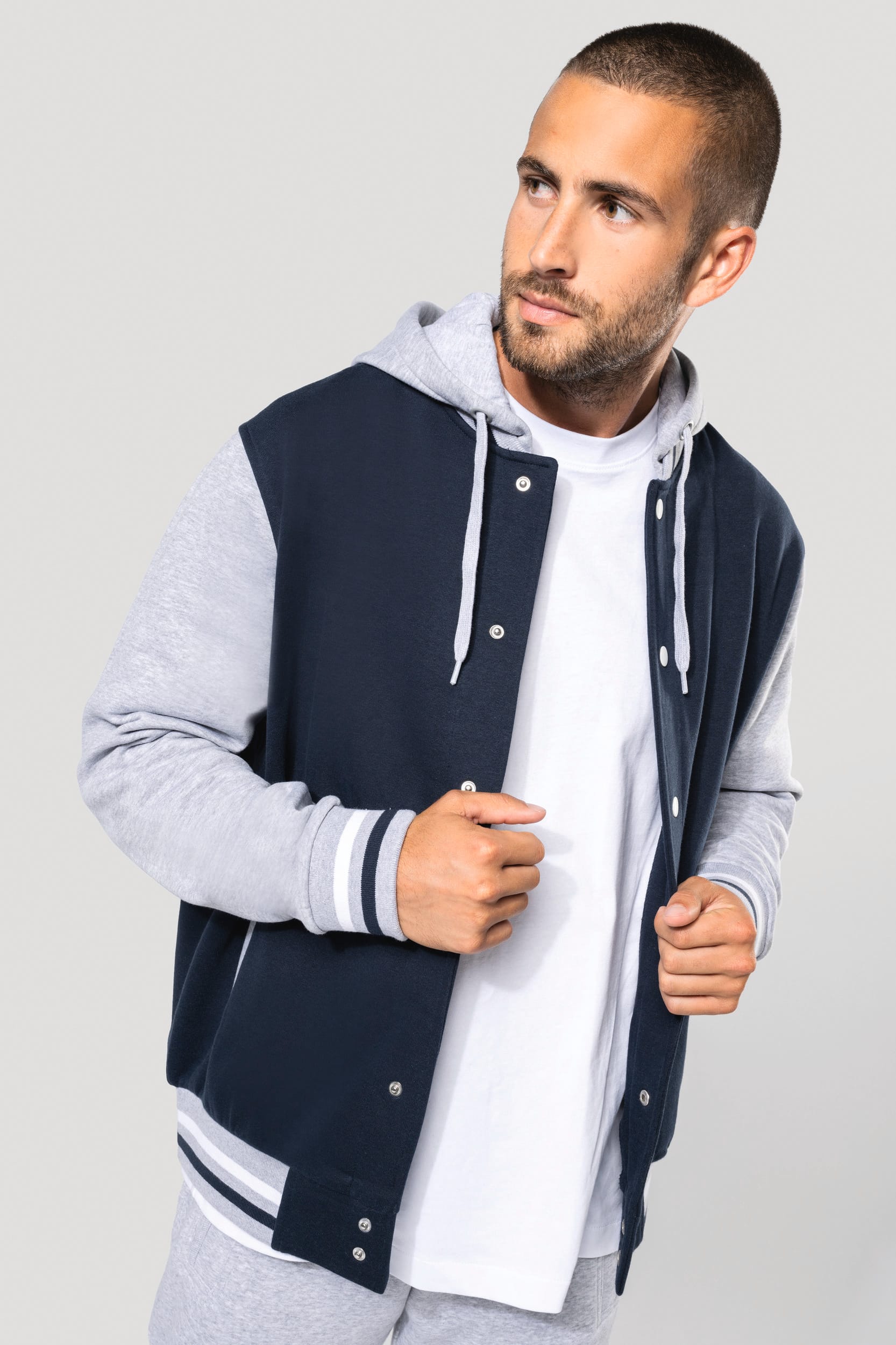 Unisex College Jacke mit Kapuze