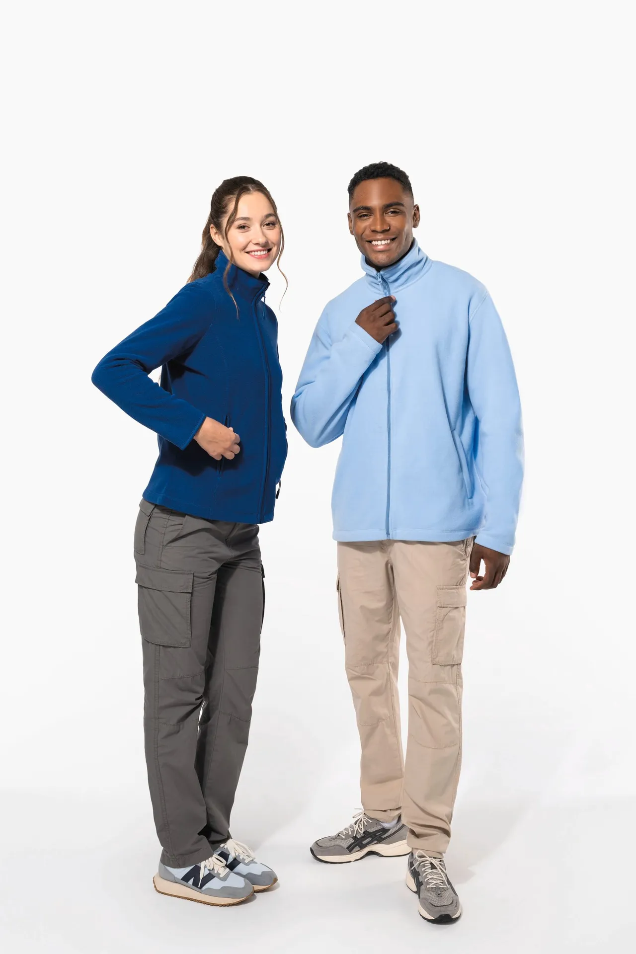 Mikrofleece-Jacke mit Reißverschluss für Damen