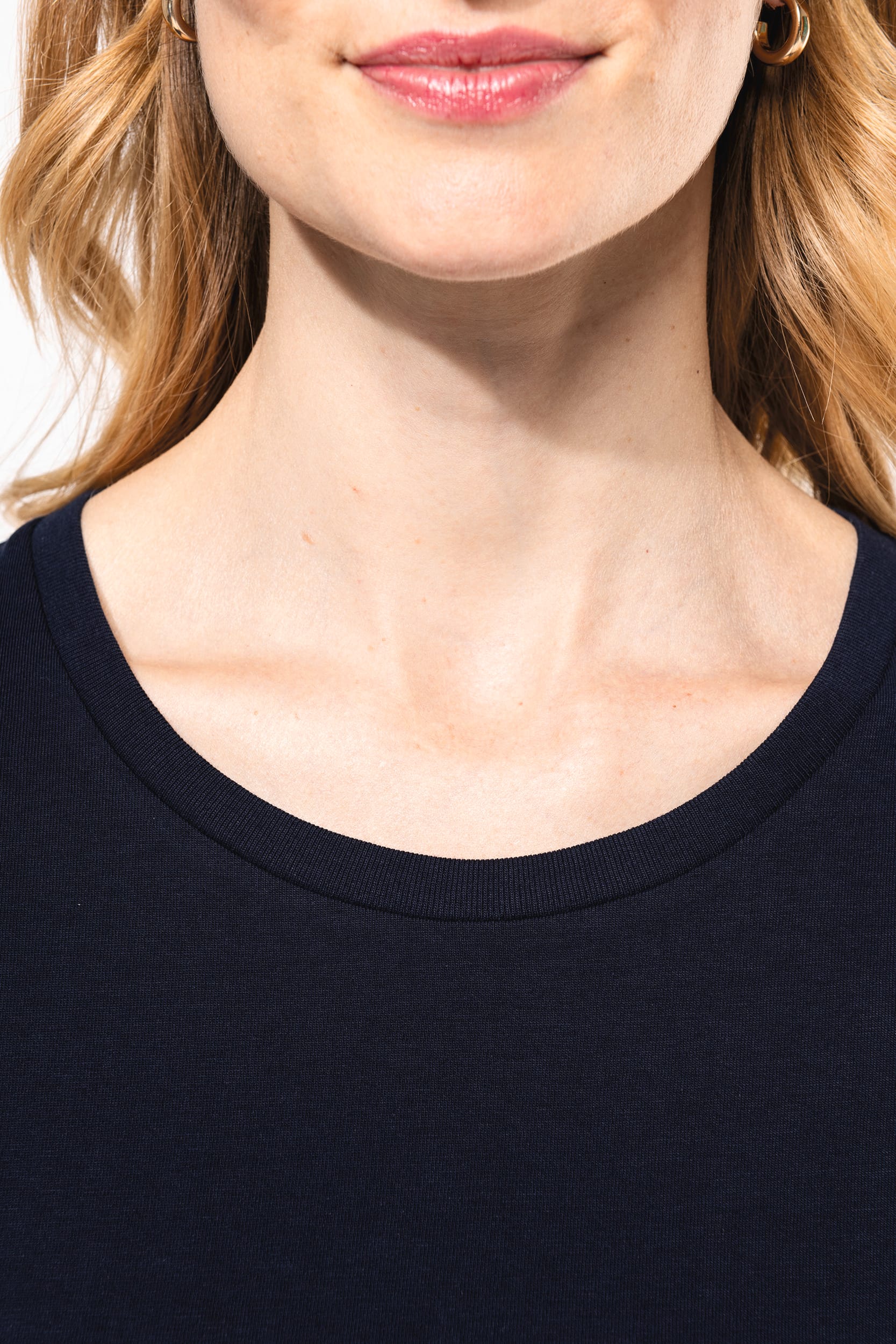 Supima® Damen-T-Shirt mit Rundhals ausschnitt und kurzen Ärmeln