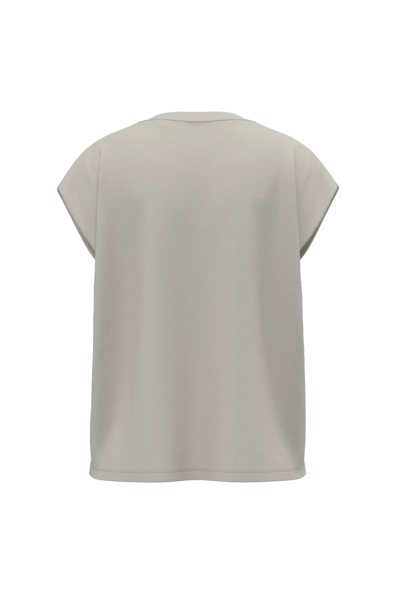 Nachhaltiges ärmelloses Damen-T-Shirt mit Schulterpolstern