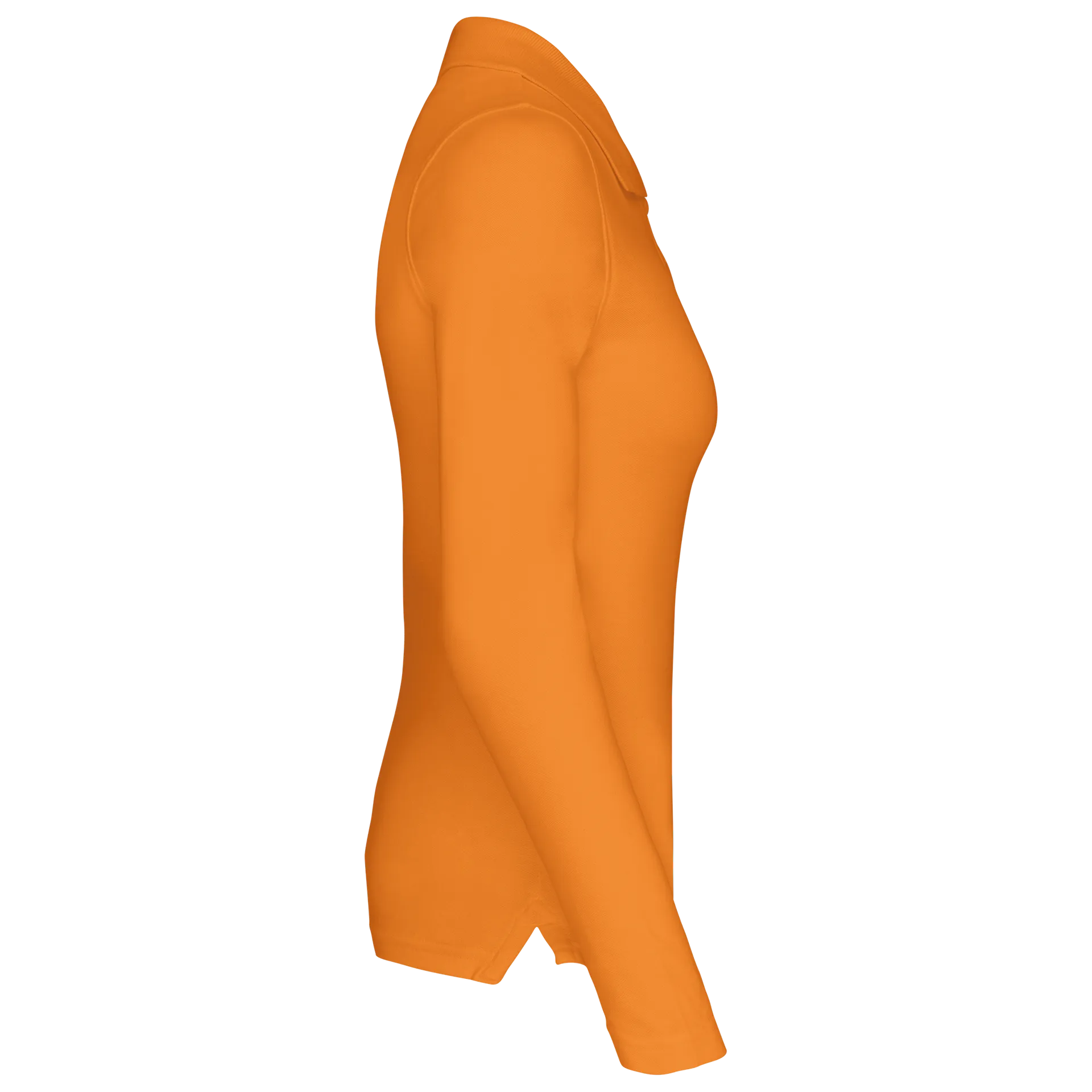Damen Langarm-Polohemd. Baumwollpiqué