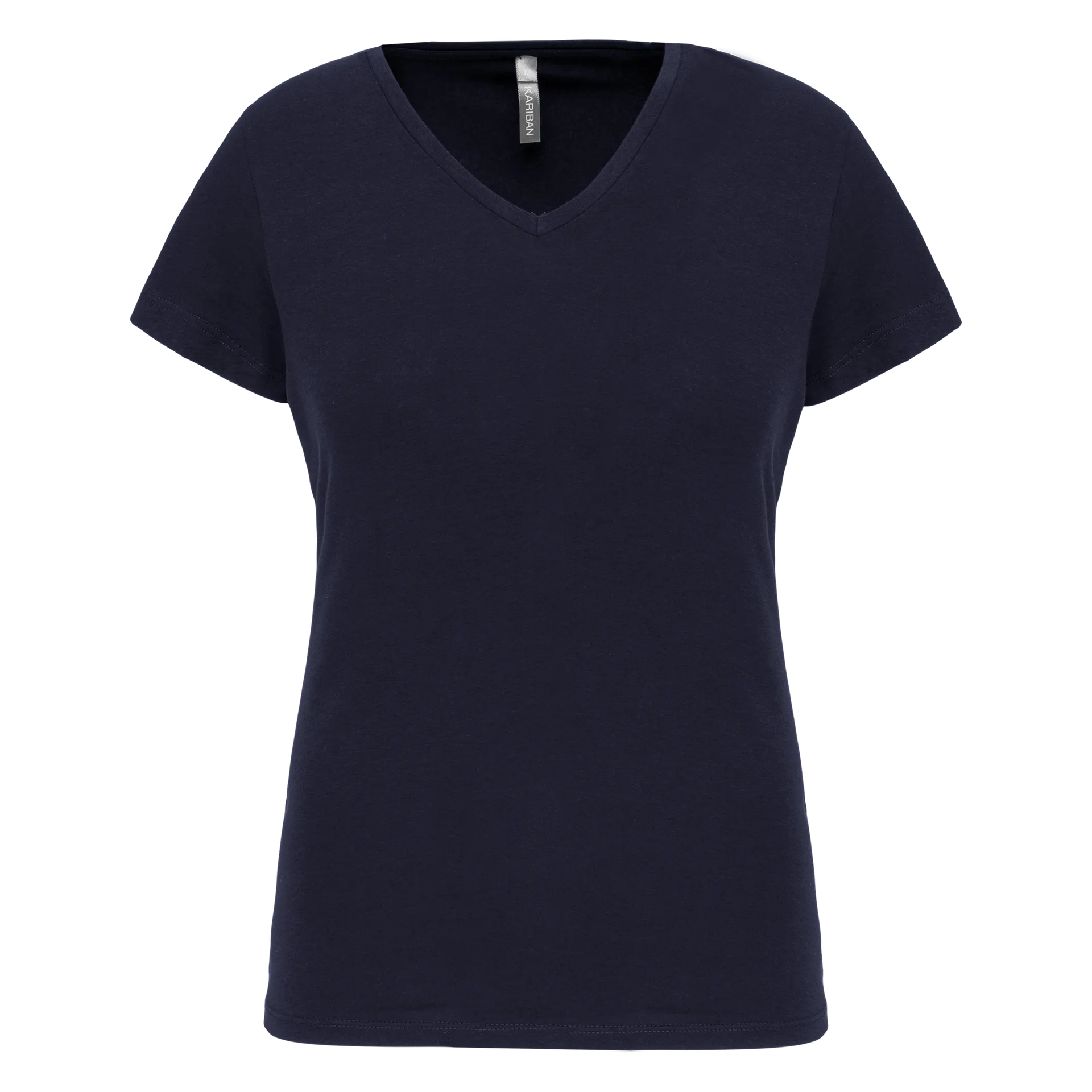 Kurzarm-Damen-T-Shirt mit V-Ausschnitt
