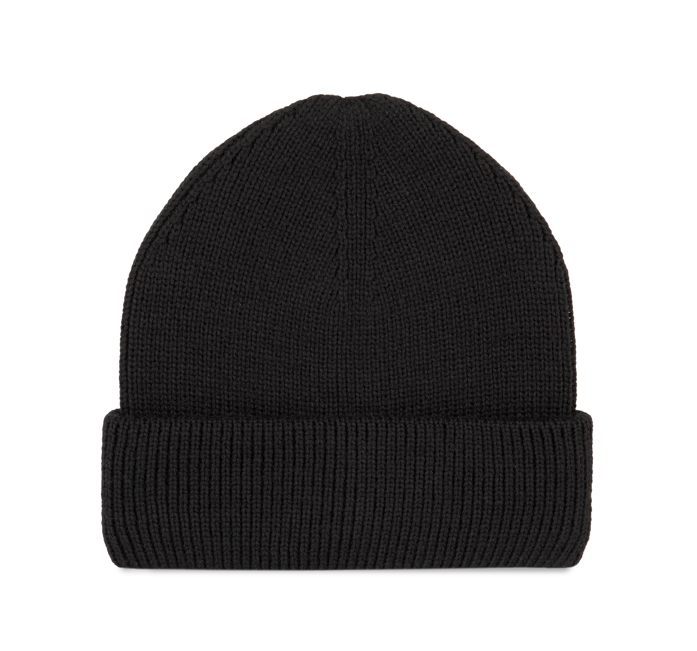 Gerippte Mütze mit doppeltem Umschlag