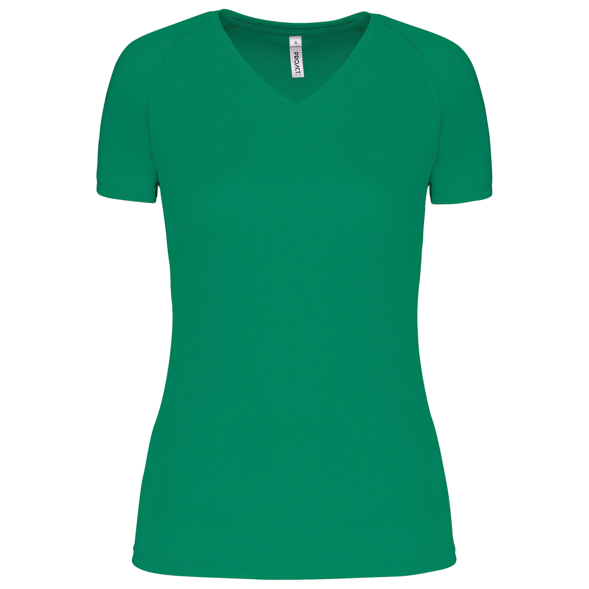 Damen Kurzarm-Sportshirt mit V-Ausschnitt