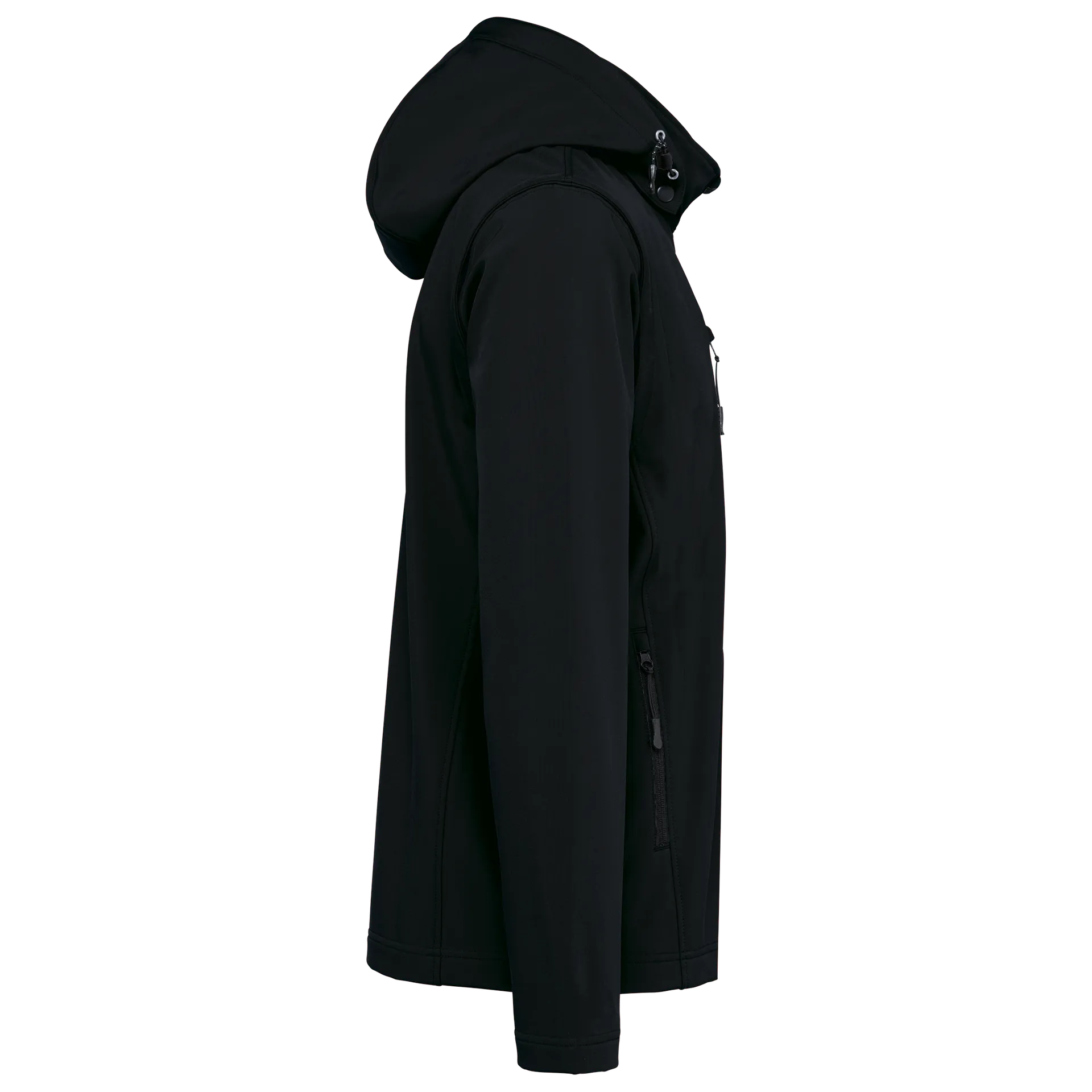 3-lagige Unisex-Softshell-Jacke mit Kapuze und abnehmbaren Ärmeln