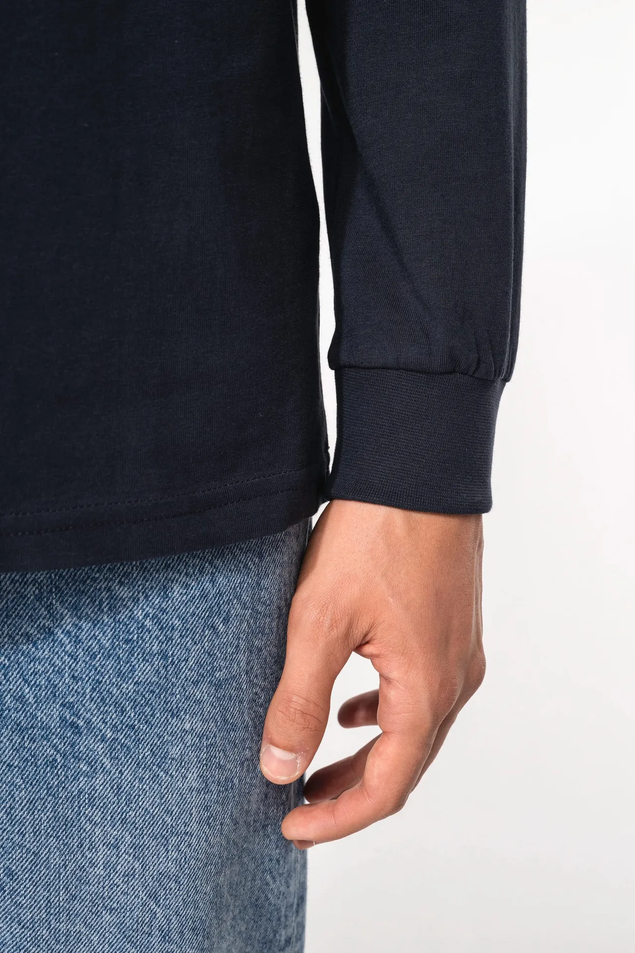 Langarm-Polohemd für Herren aus Jersey